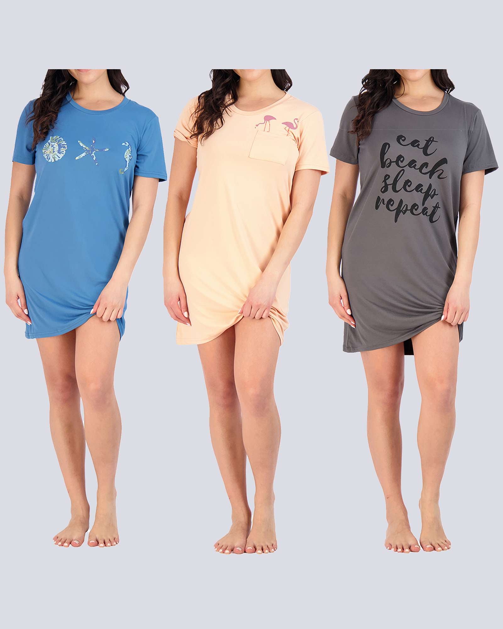 3 Pack: Womens Ultra-Soft Pajama Lounge Shorts