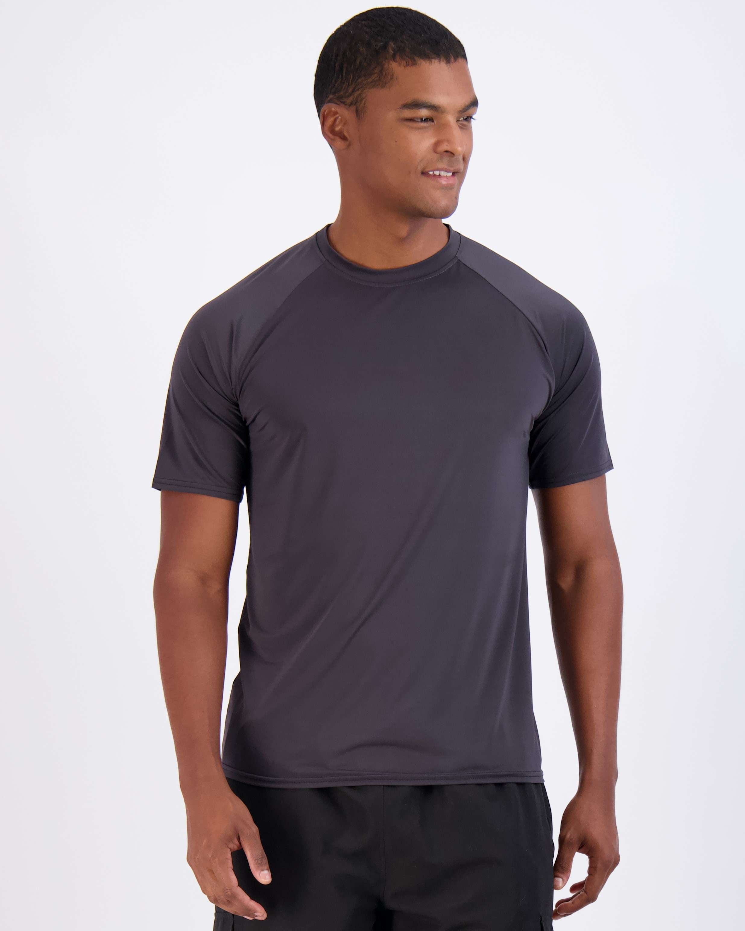 4 Pack: Men's Short Sleeve Rash Guard Shirt (Available In Big & Tall)