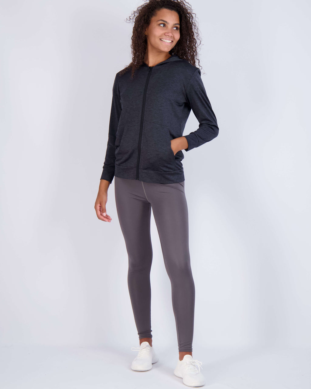 3 Pack: Womens Dry-Fit Active Full Zip-Up Hoodie Jacket