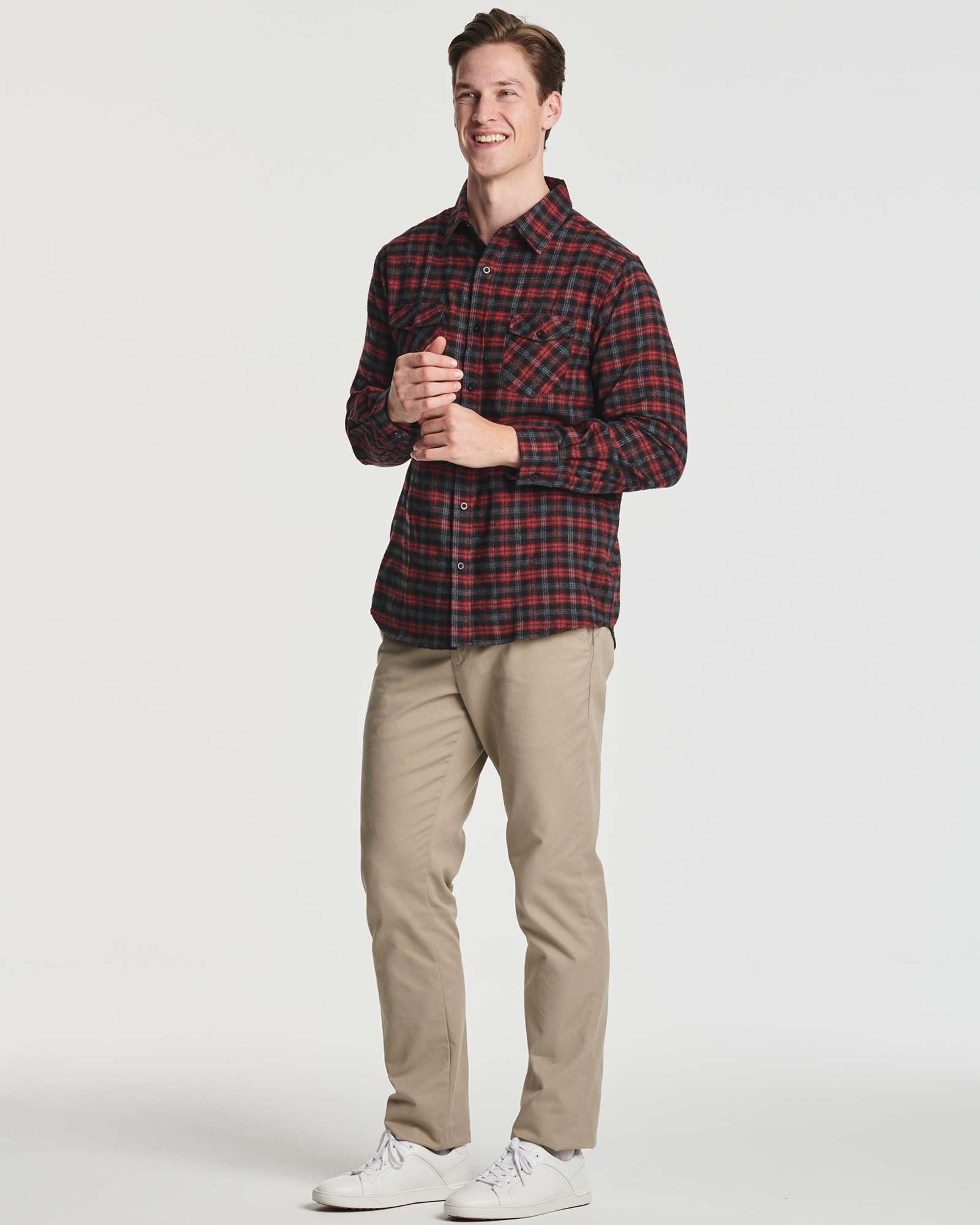 3 Pack: Men's Long-Sleeve Flannel Shirt