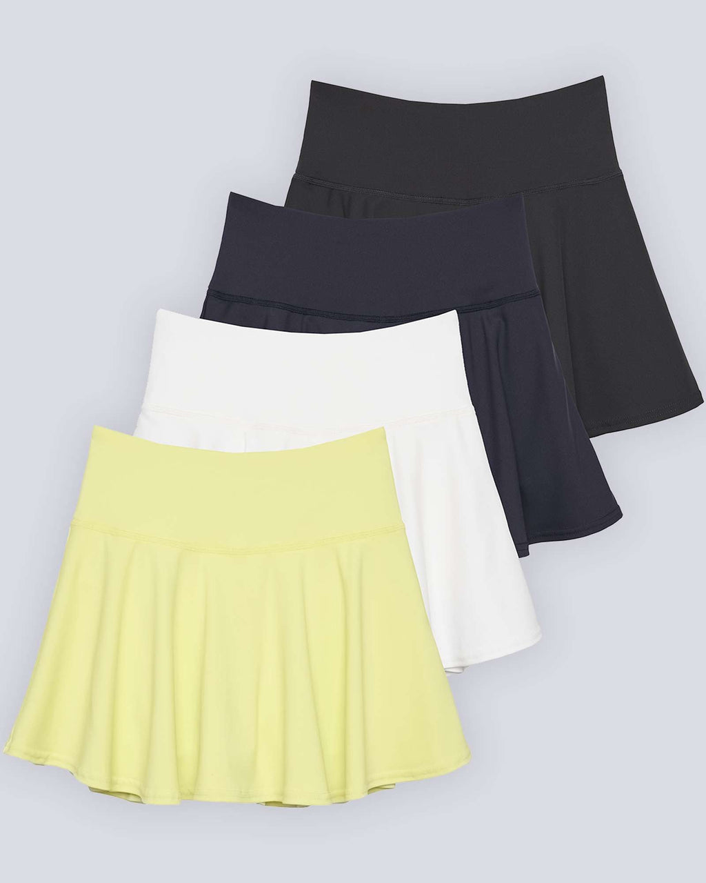 4 Pack: Women's High Waisted Tennis Skirts