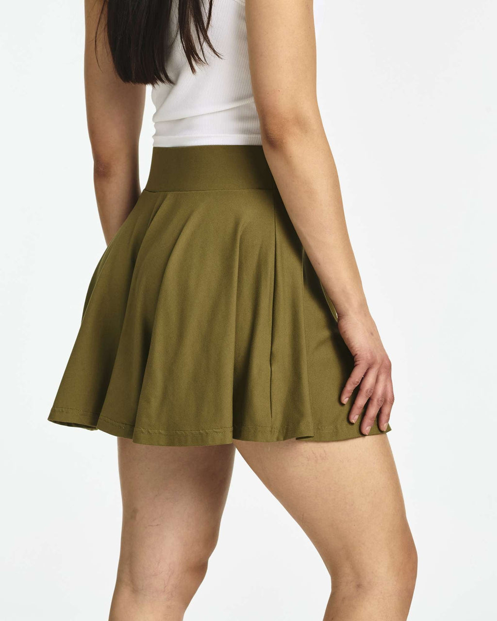 4 Pack: Women's Soft Casual Pleated Mini Skirt