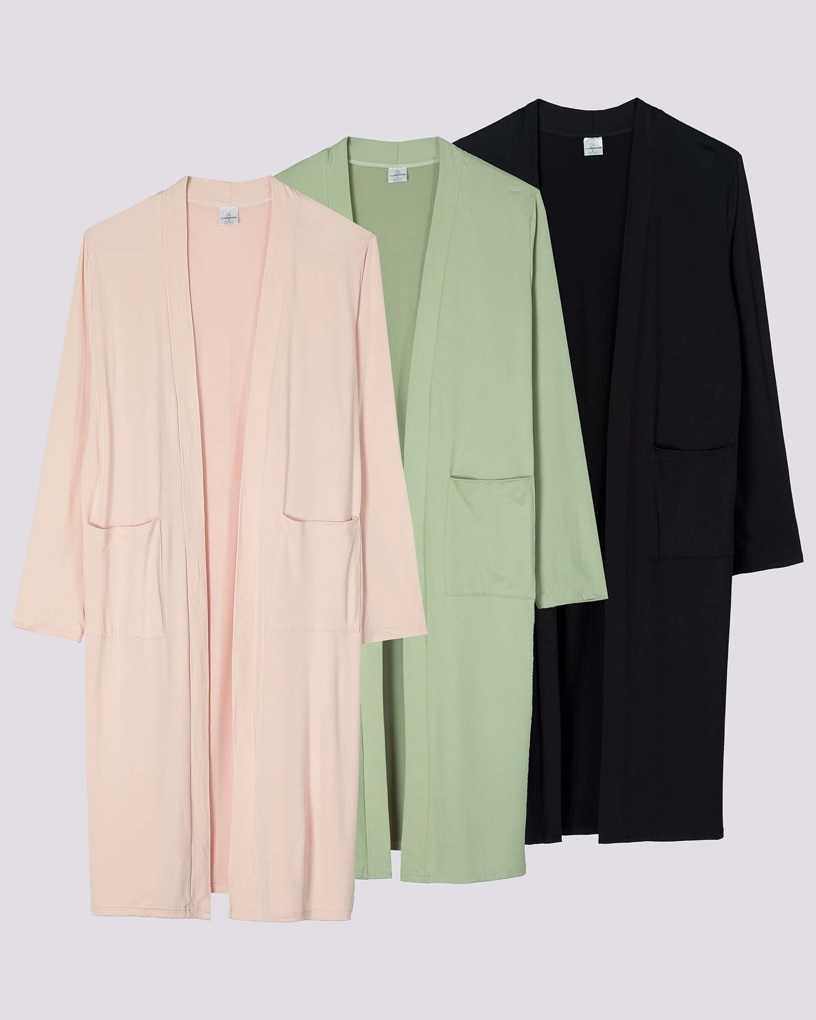 3 Pack: Women's Long Sleeve Open-Front Cardigan