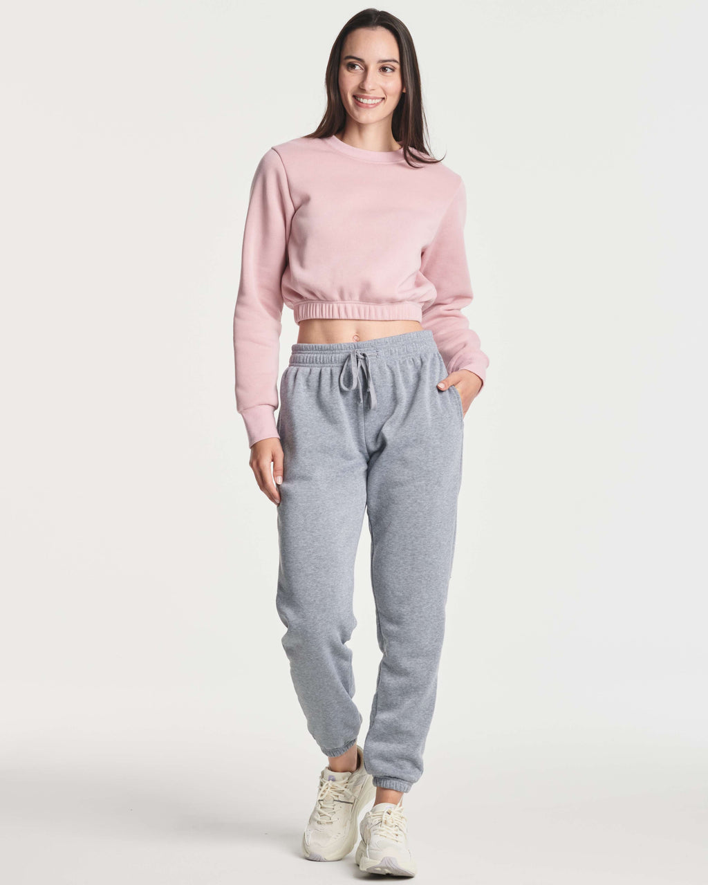 3 Pack: Women's Fleece Cropped Sweatshirt (Available in Plus Size)