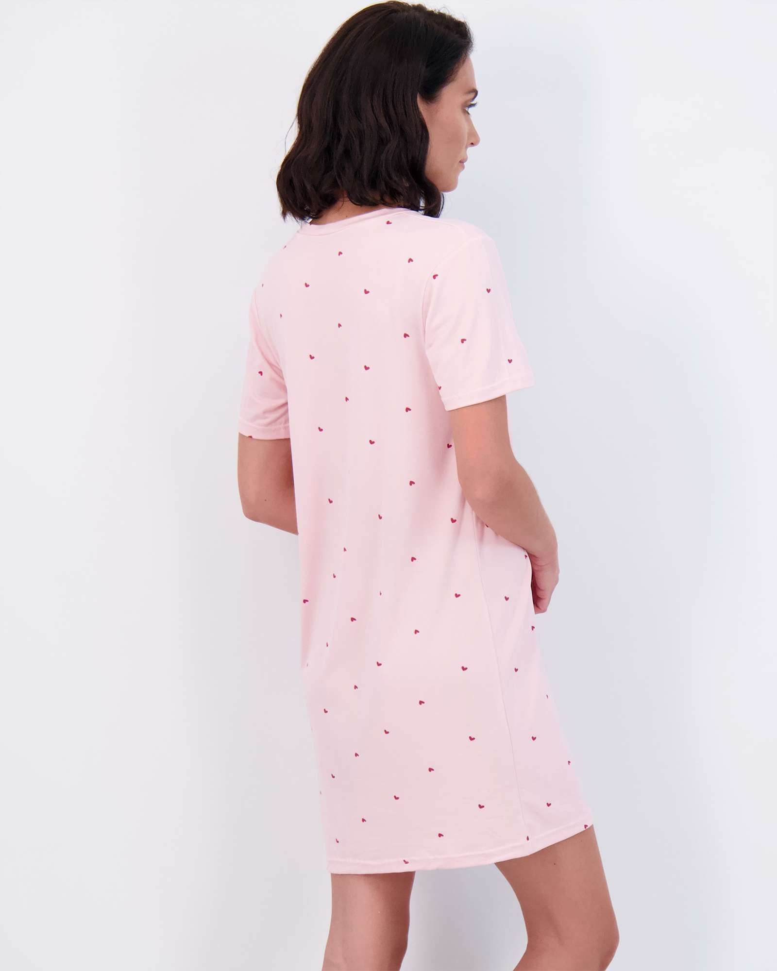 3 Pack: Womens Short-Sleeve Ultra-Soft Nightshirt Sleep Dress