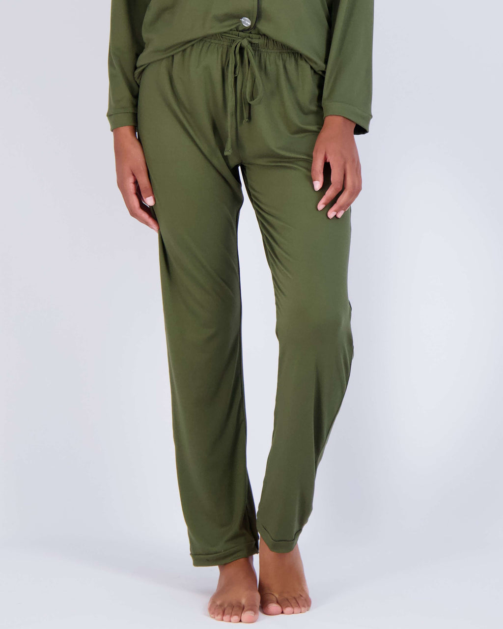 4 Piece: Women’s Long Sleeve Button Down Pajama Set