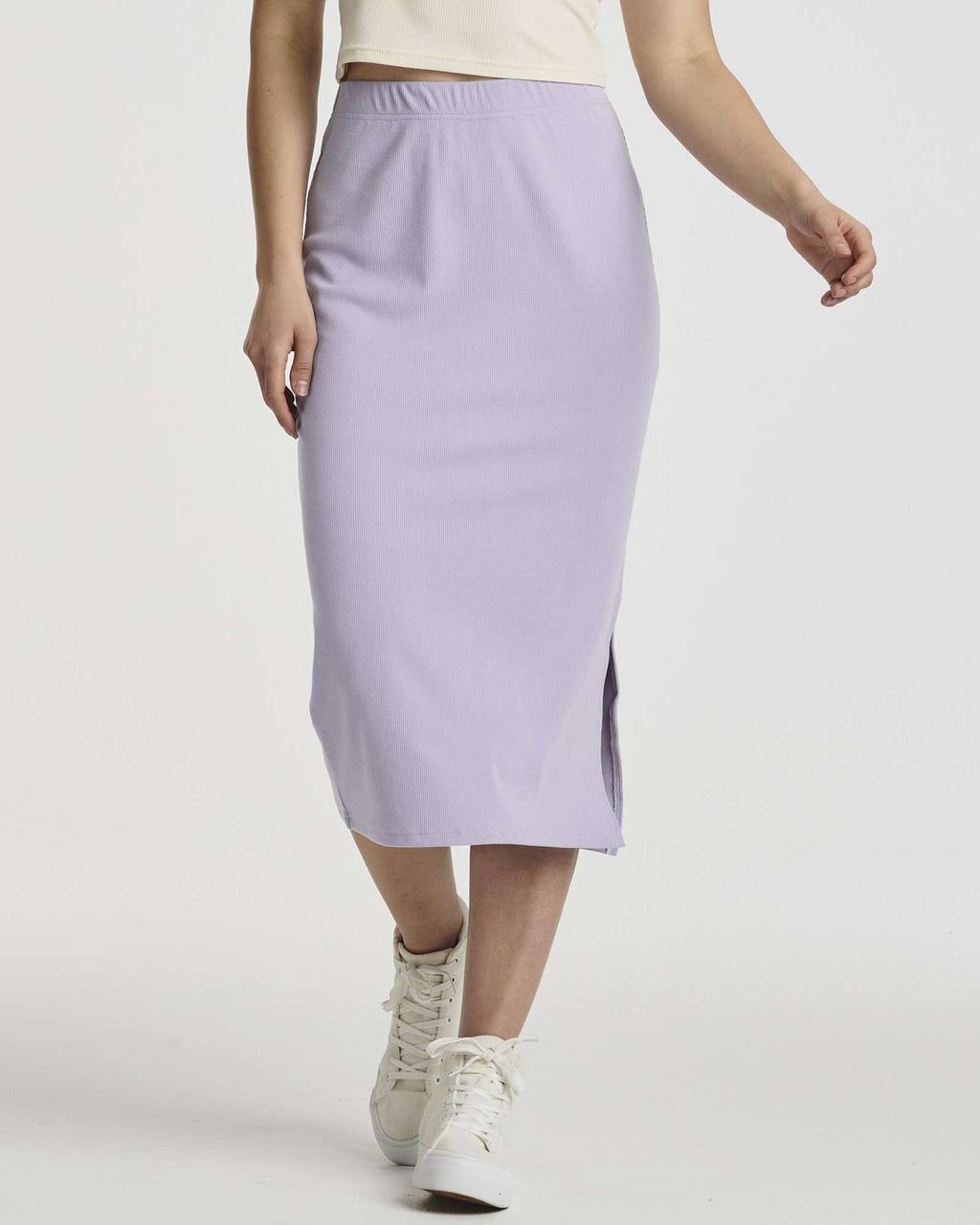 3 Pack: Women's Midi Ribbed Knit Skirt