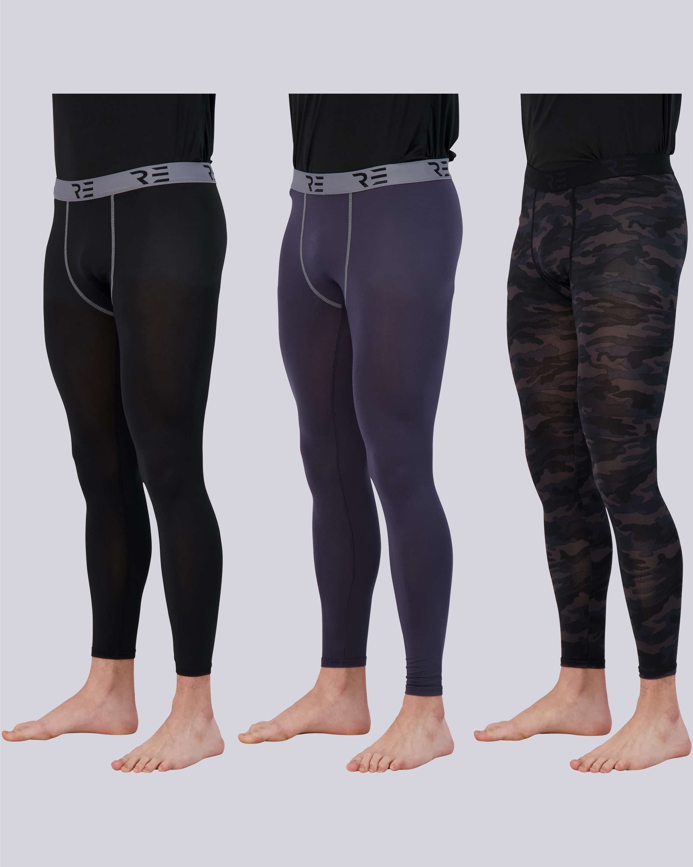 3 Pack: Mens Active Compression Pants