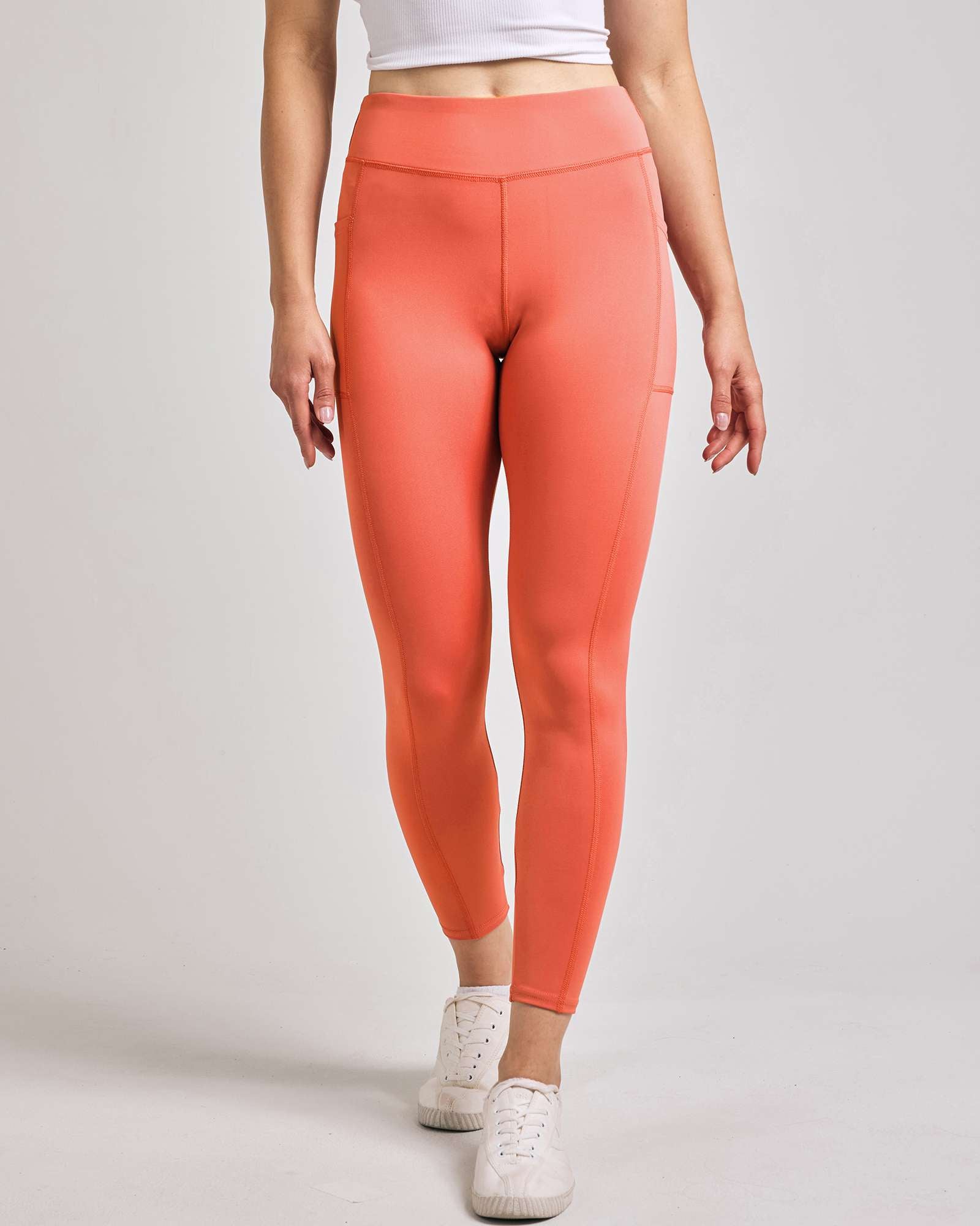 4 Pack: Women's Full Length Fitted Athletic Yoga Performance Leggings with Pockets