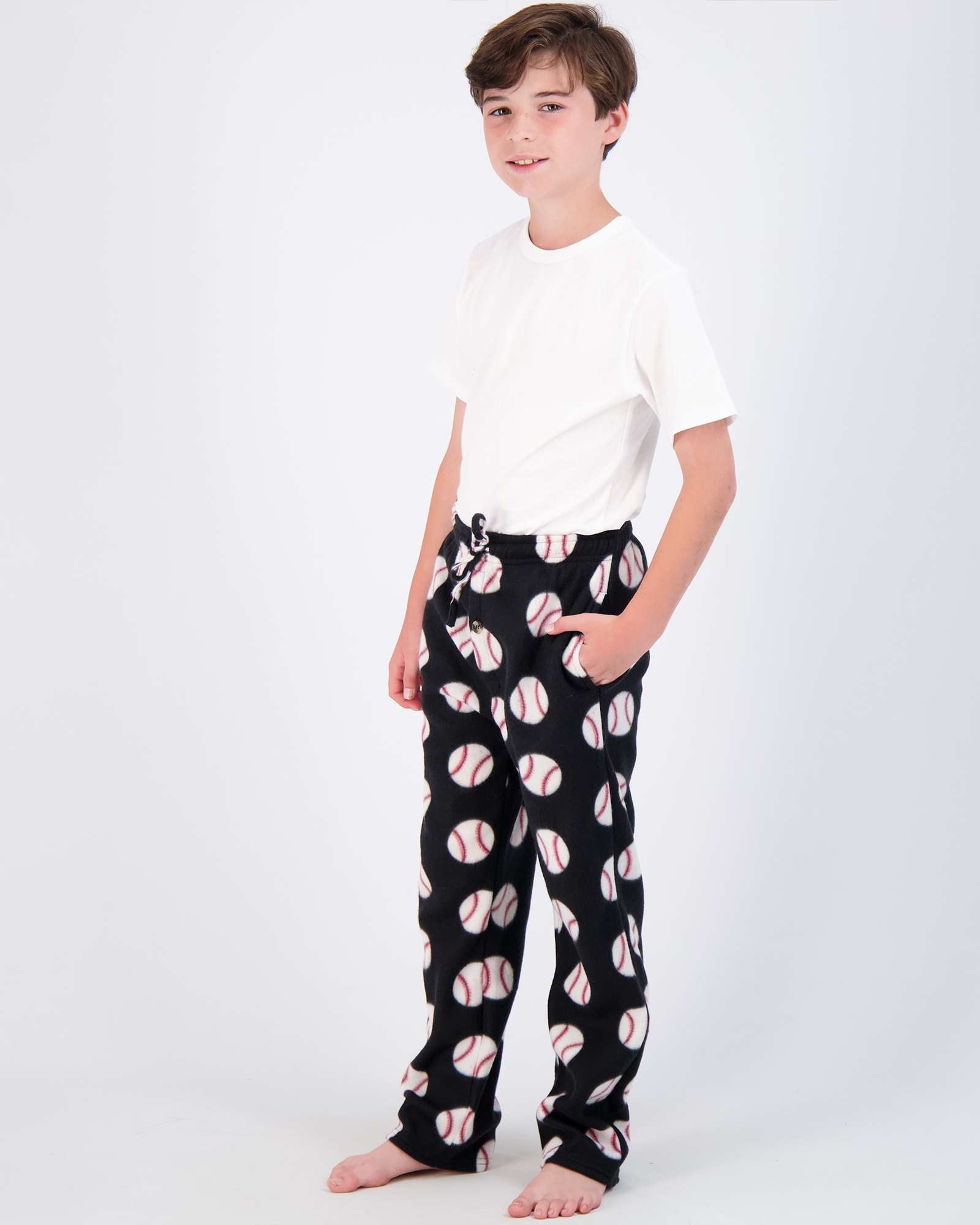 3 Pack: Boys Fleece Pajama Pant Lounge Bottoms