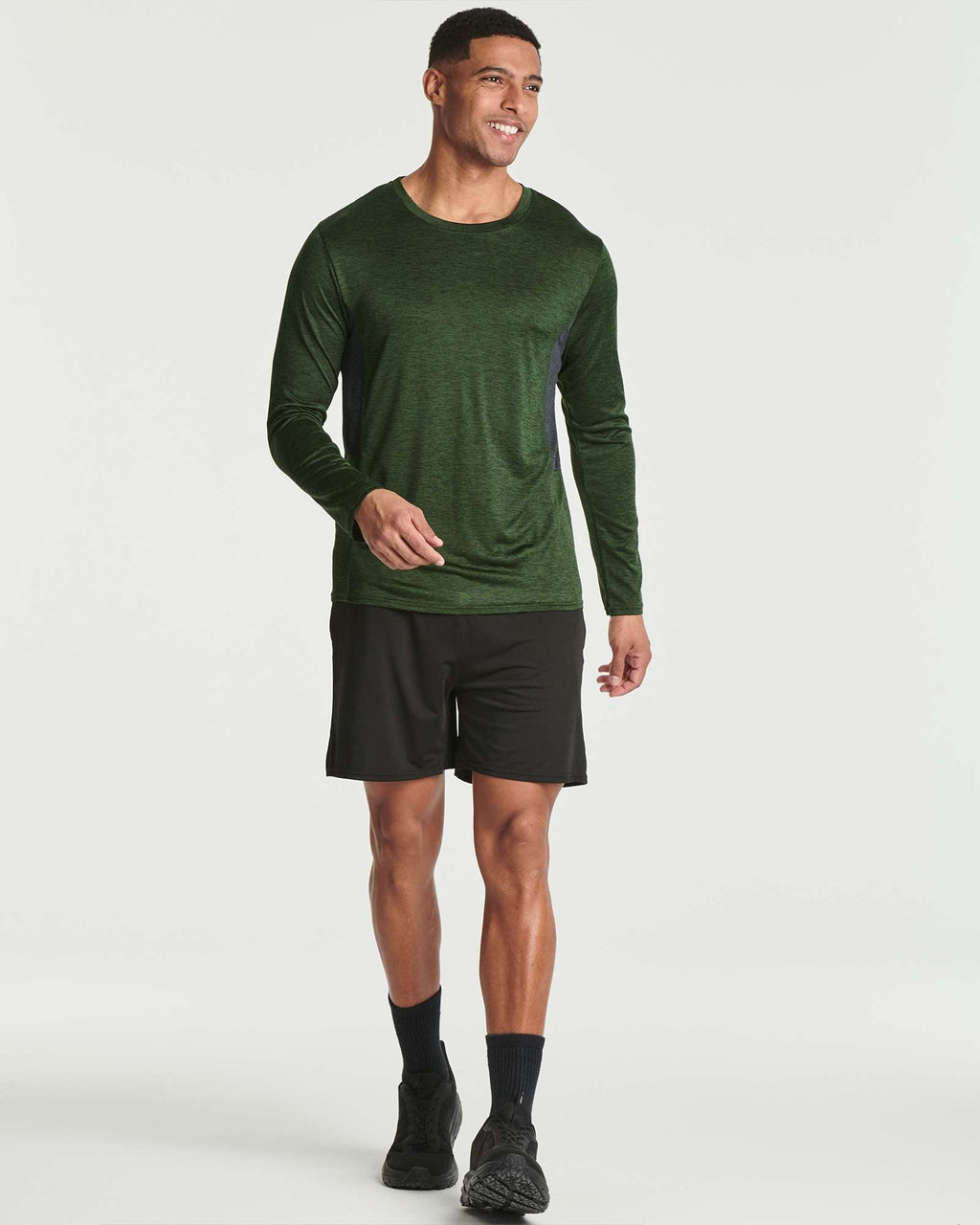 Real Essentials 4 Pack: Men's Dry-Fit UV Moisture Wicking UPF 50+ SPF Sun Protective Fishing Hiking Swim Long Sleeve Shirt