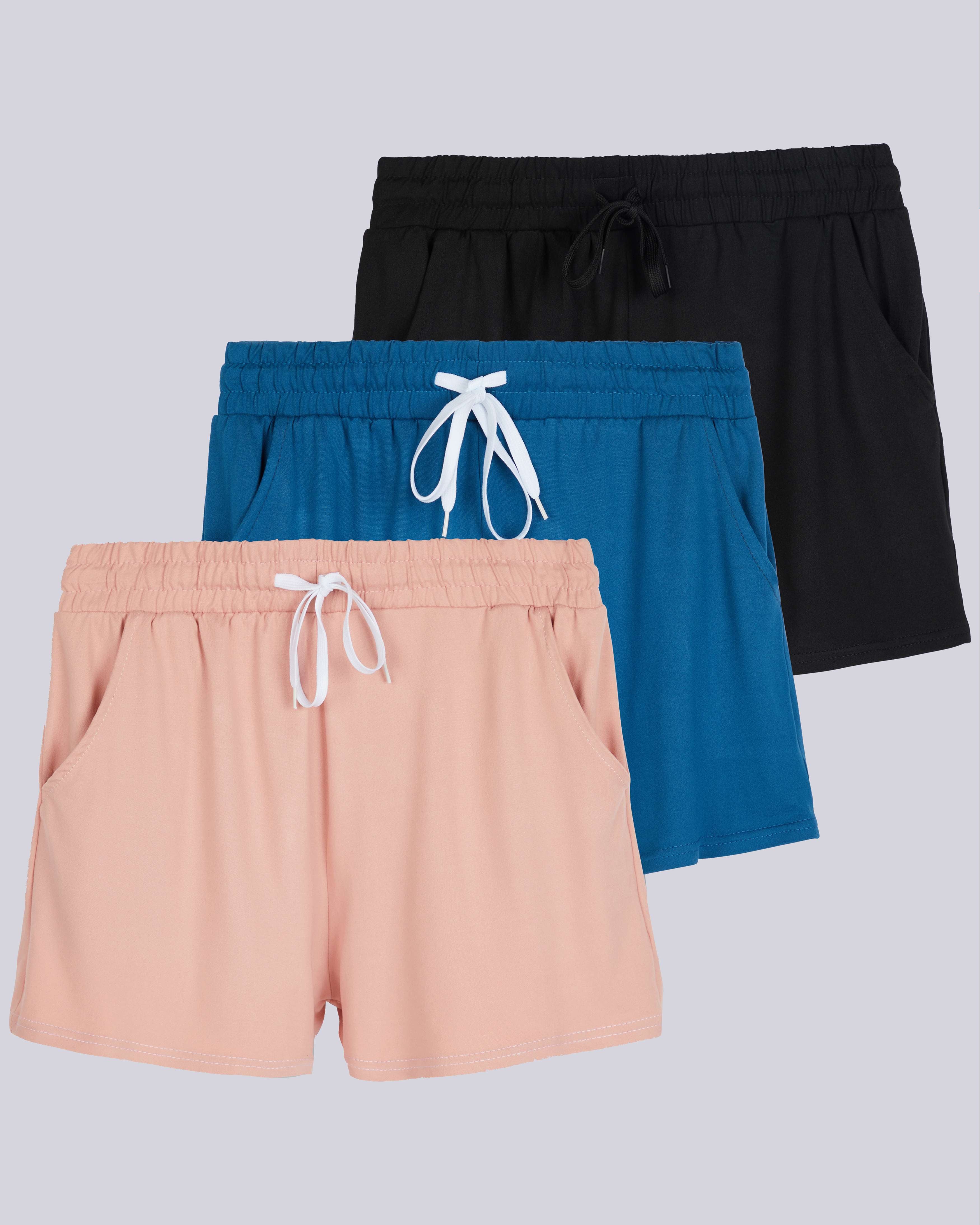 3 Pack: Womens Plus Super-Soft Lounge Shorts