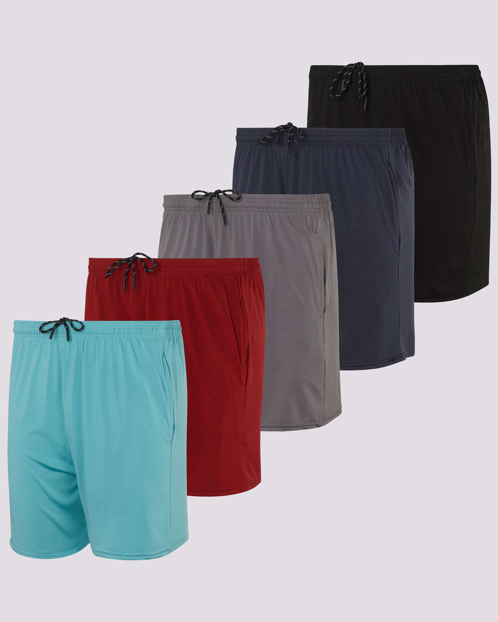 5 Pack: Men's 5" Running Workout Shorts  (Available in Big & Tall)