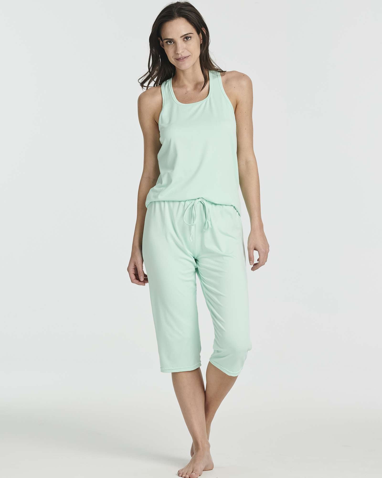 2 Pack: Women's Pajama Set Tank Top and Capri Pants