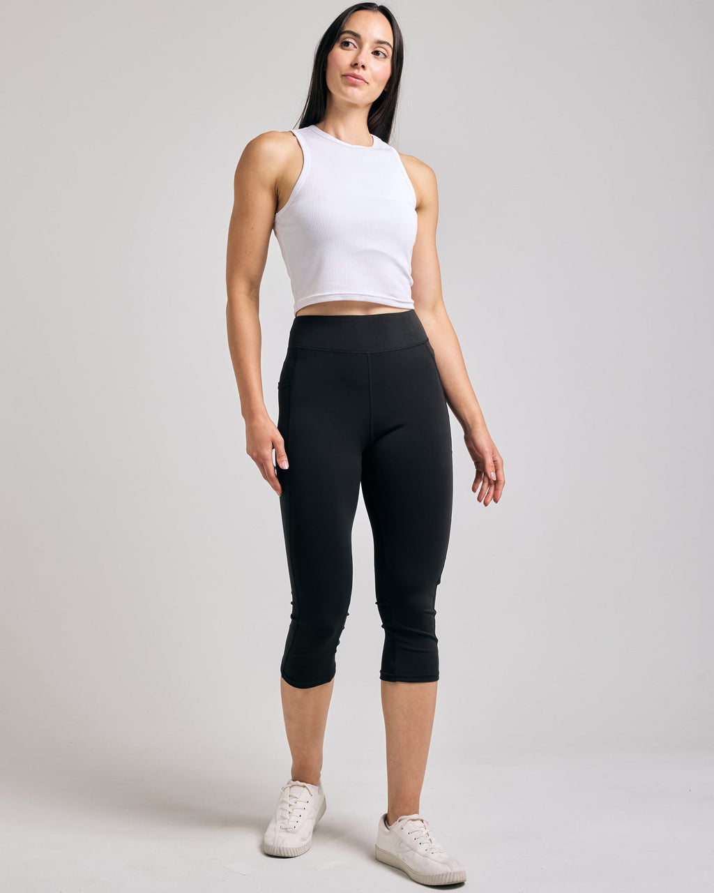 4 Pack: Women's Capri Leggings with Pockets (Available in Plus Size)