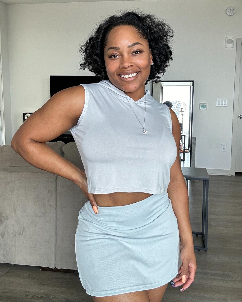 4 Pack: Women's Ribbed Active Skort with Pockets