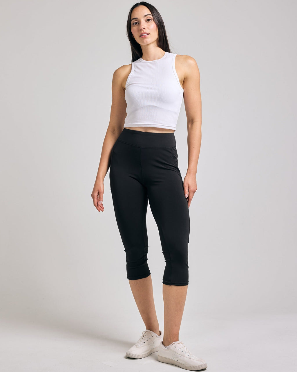 4 Pack: Women's Capri Leggings with Pockets (Available in Plus Size)