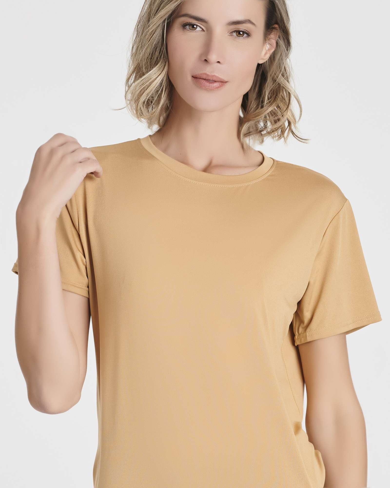 5 Pack: Women's Short Sleeve Open Back Tie Back Dry-Fit T-Shirt