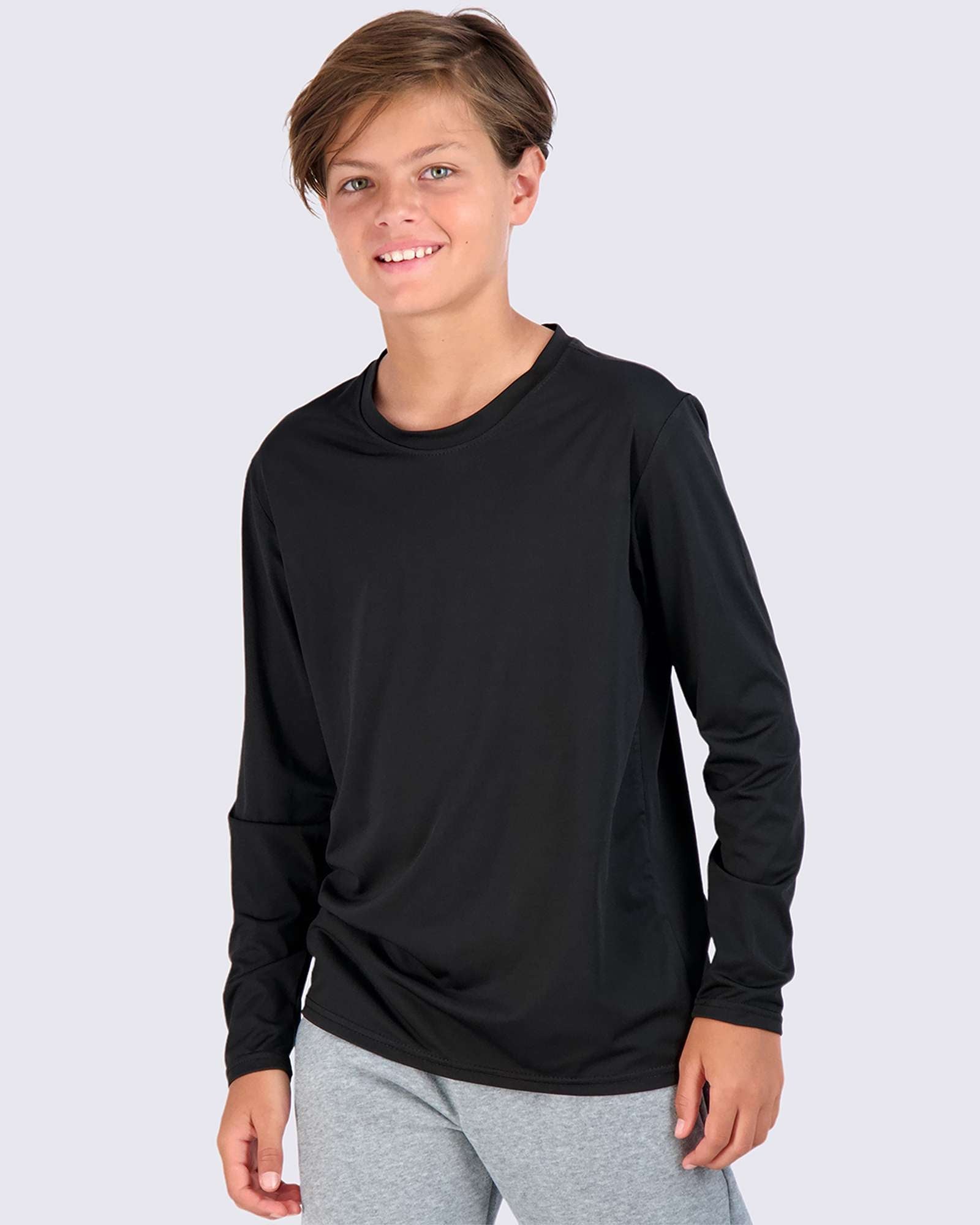 4 Pack: Boys Dry-Fit Active Long-Sleeve T-Shirt