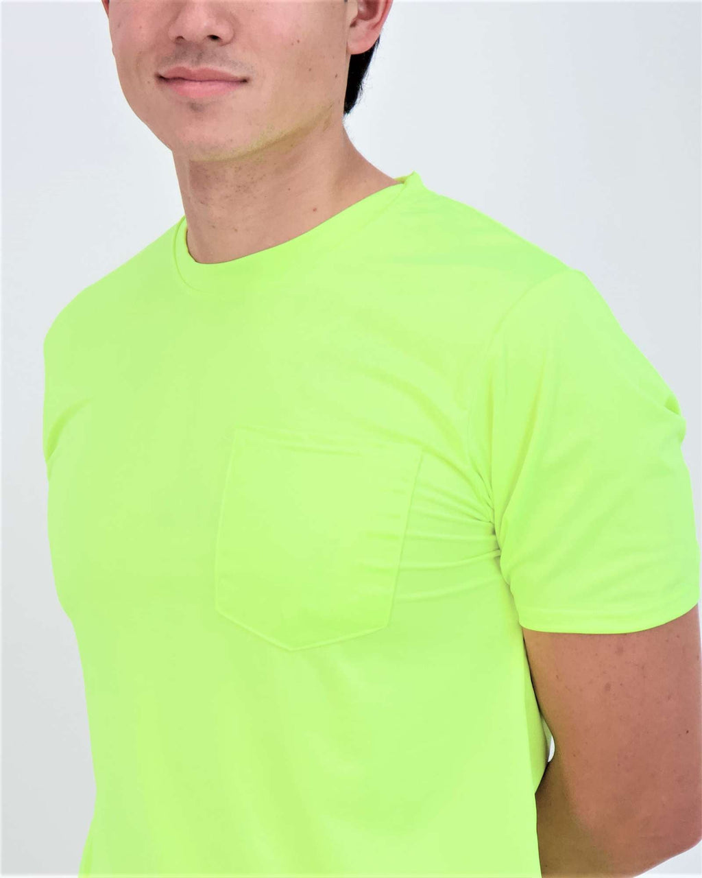 4 Pack: Mens Dry-Fit Active Pocket Short Sleeve Crew T-Shirts (Available in Big & Tall)