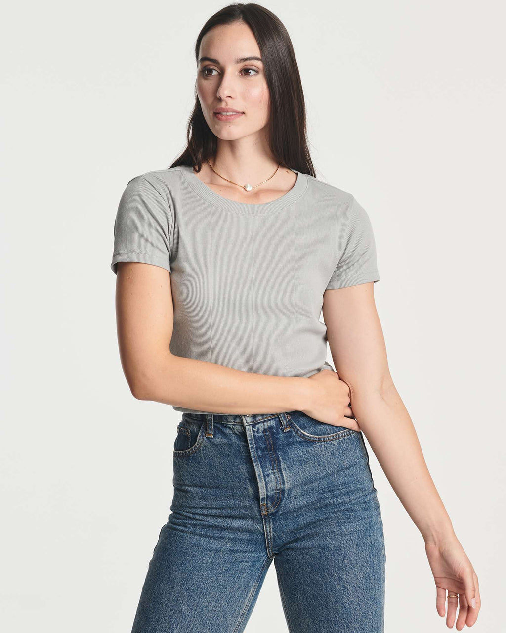 4 Pack: Women's Short Sleeve Ribbed Knit Crop Top