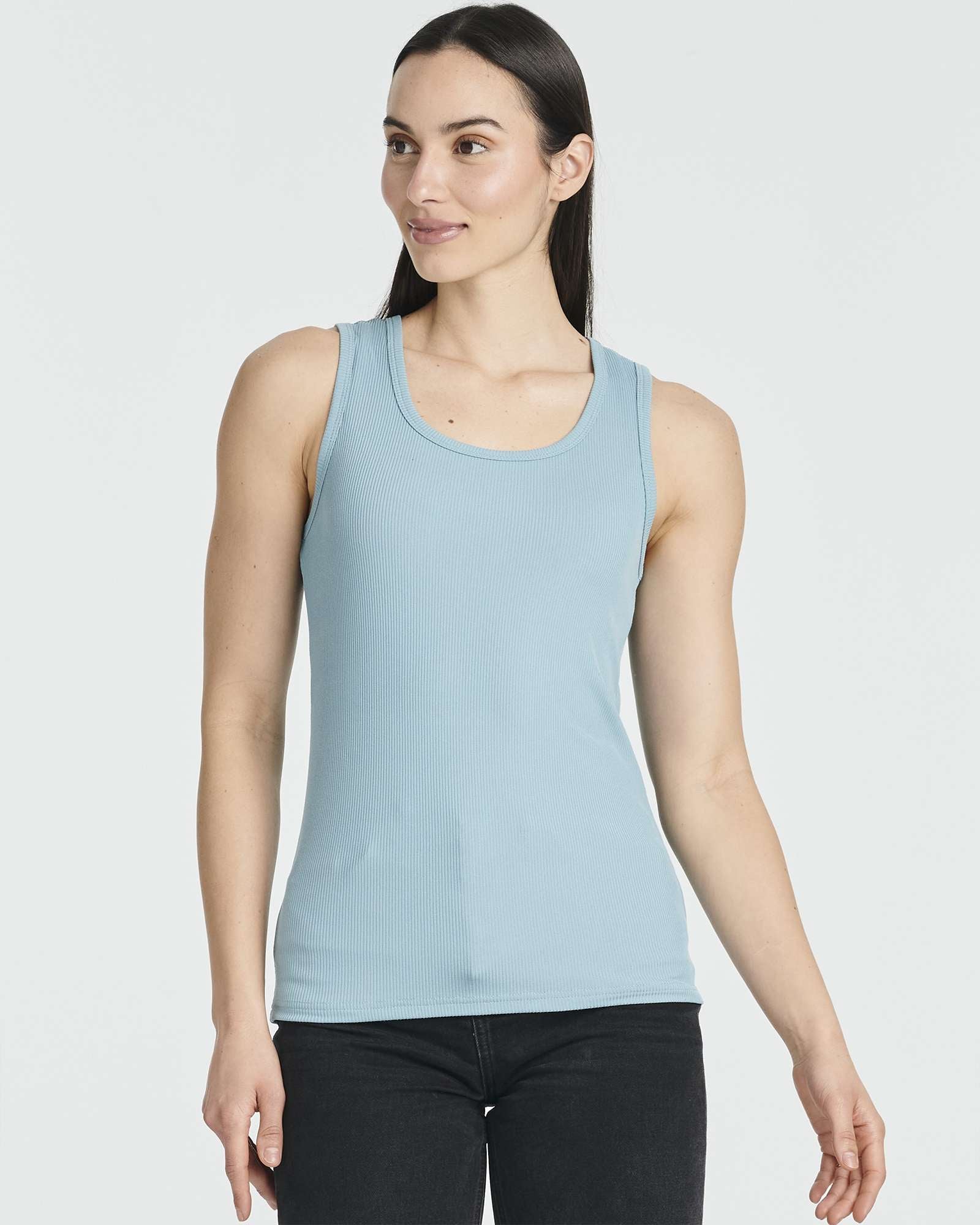 5 Pack: Women's Ribbed Sleeveless Tank Top - Yoga Casual Tops