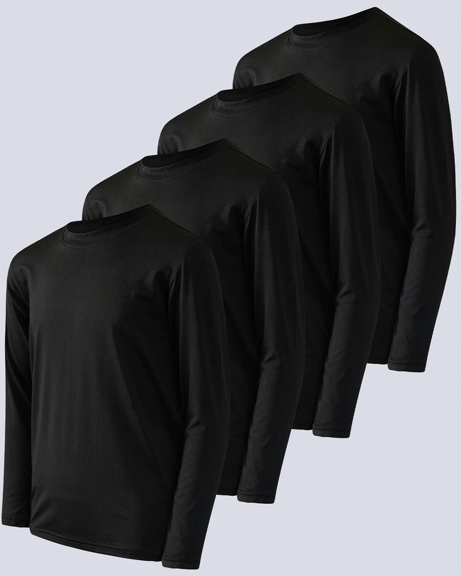 4 Pack: Boys Dry-Fit Active Long-Sleeve T-Shirt