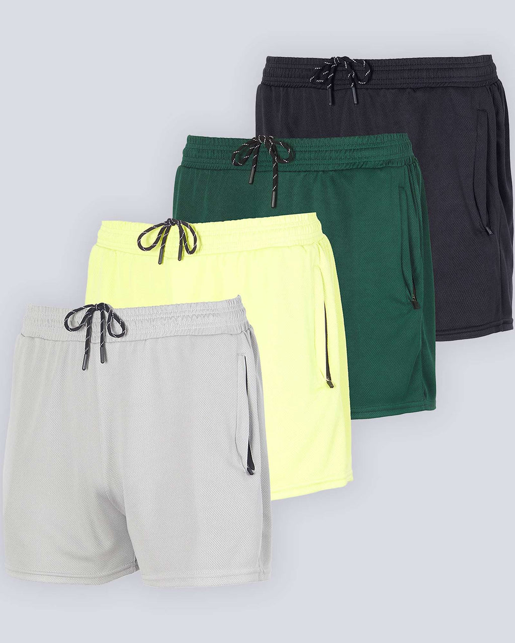 4 Pack: Men's 3" Mesh Running Shorts