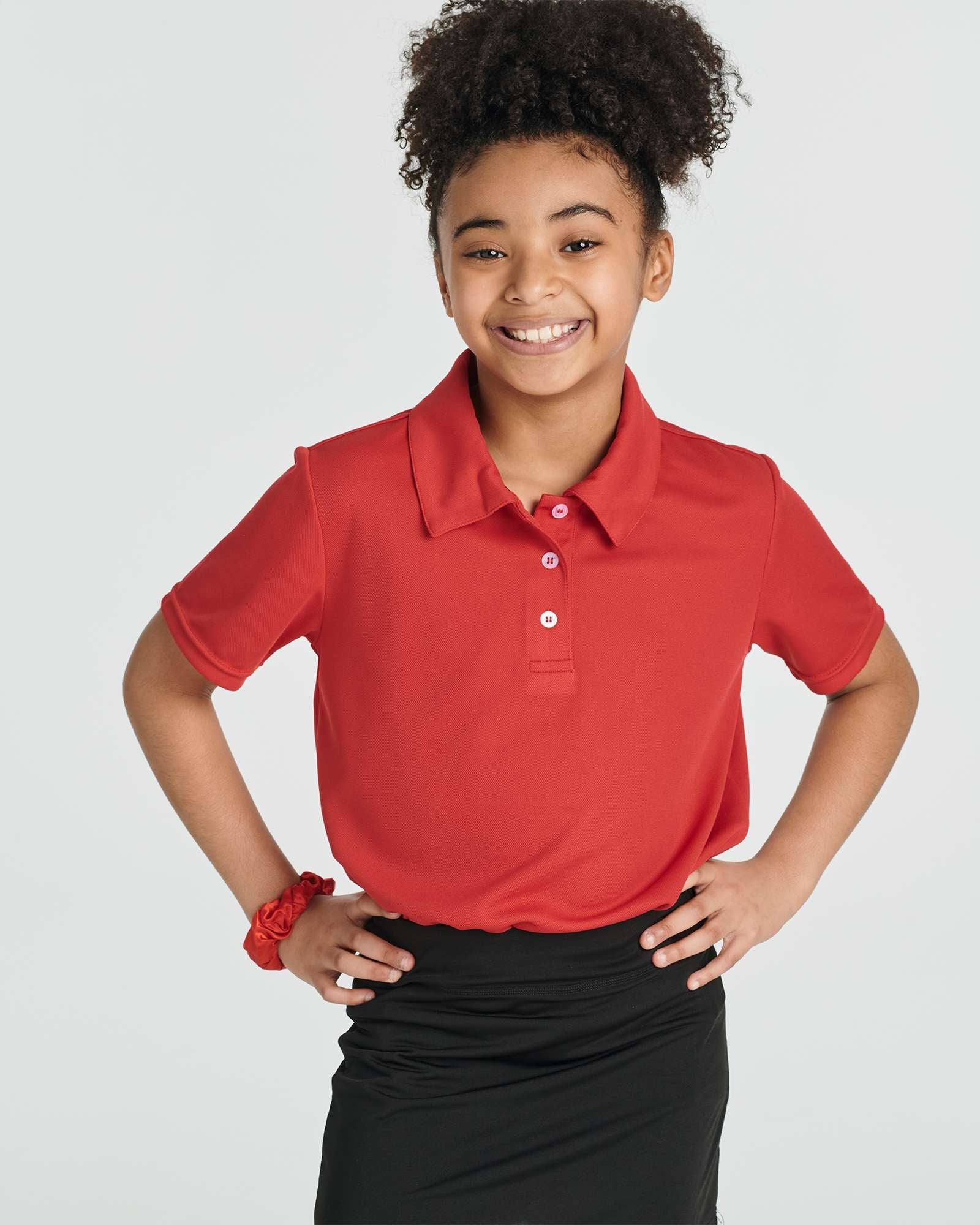 3 Pack: Girls' Short Sleeve Performance Polo