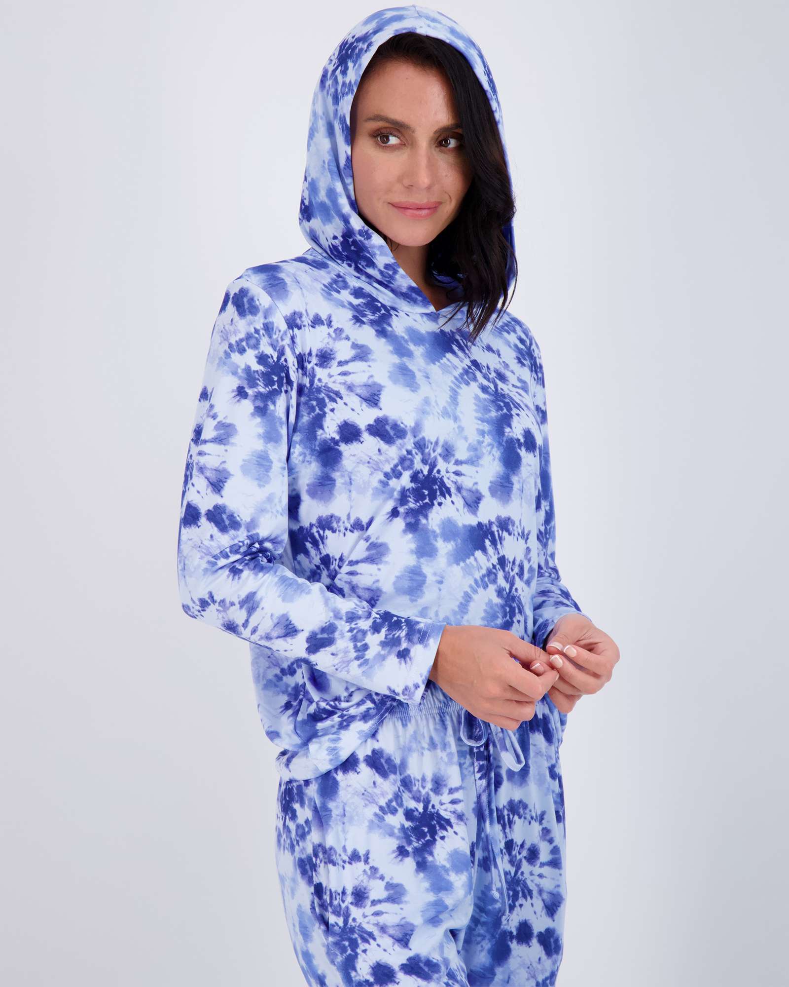 4 Piece: Womens Long Sleeve Henley & Jogger Lounge Pajama Set