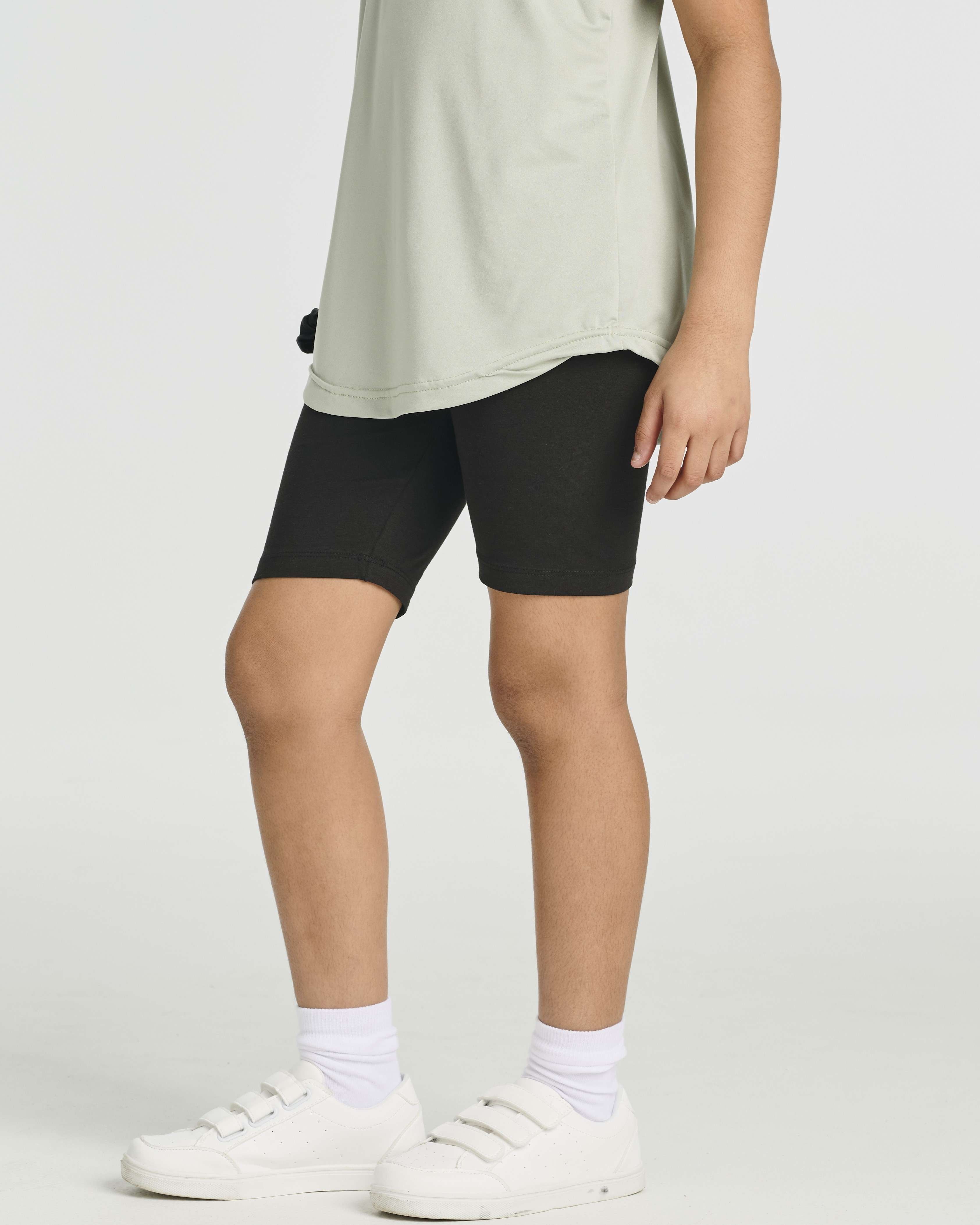 5 Pack: Girls' Cotton Spandex Biker Shorts