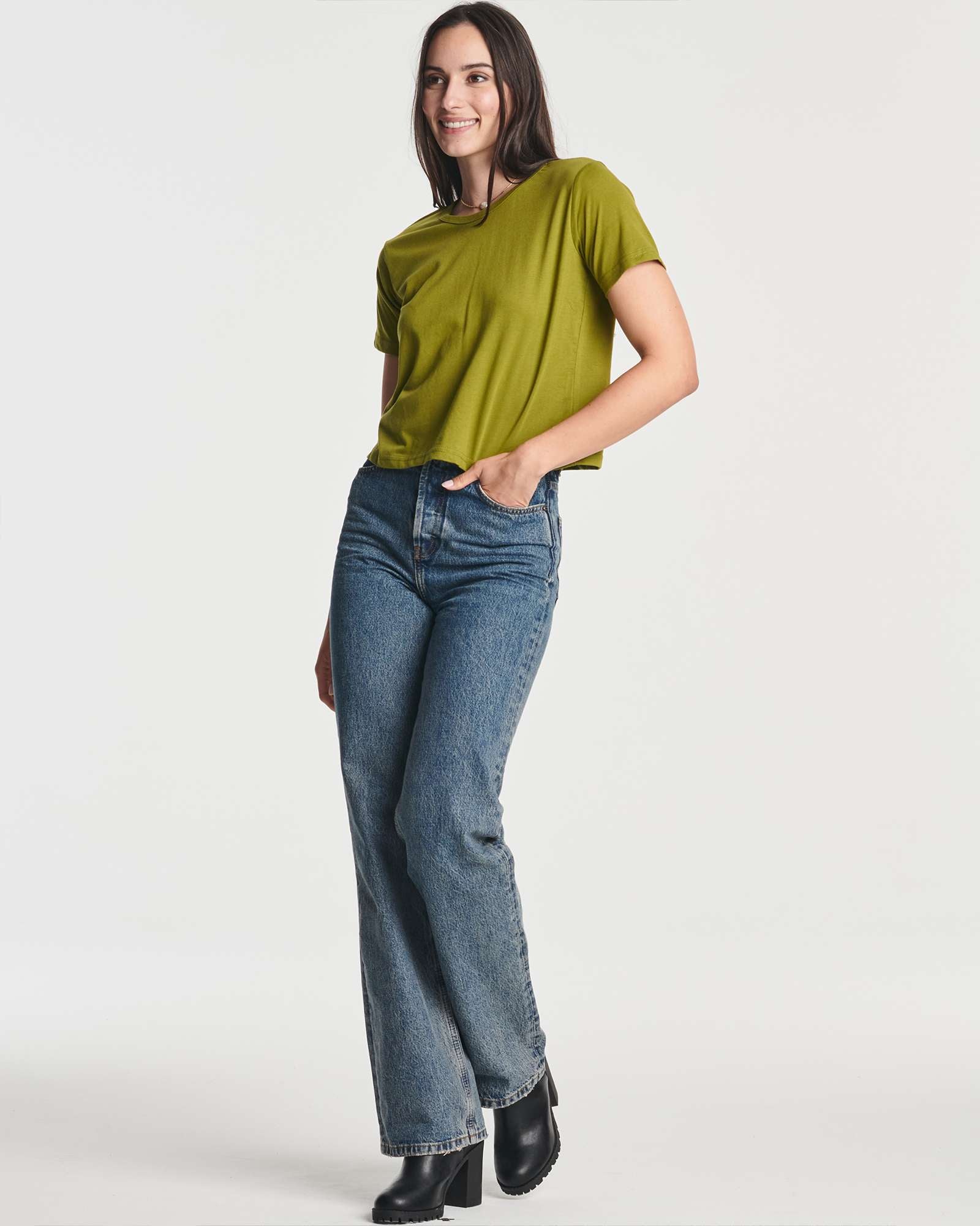 4 Pack: Women's Short Sleeve Crop Top