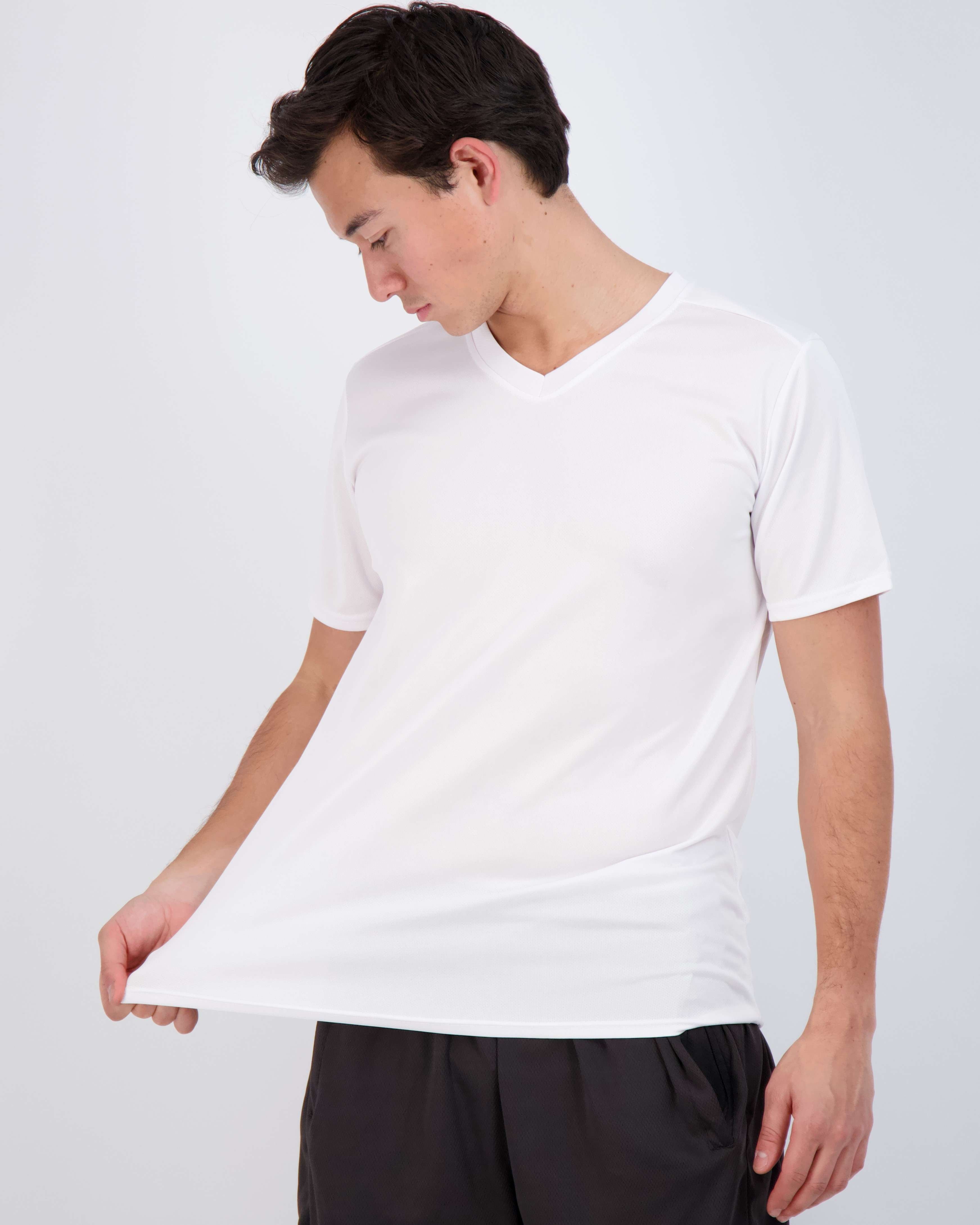 5 Pack: Mens V-Neck Mesh Active Short Sleeve T-Shirt (Available in Big & Tall)