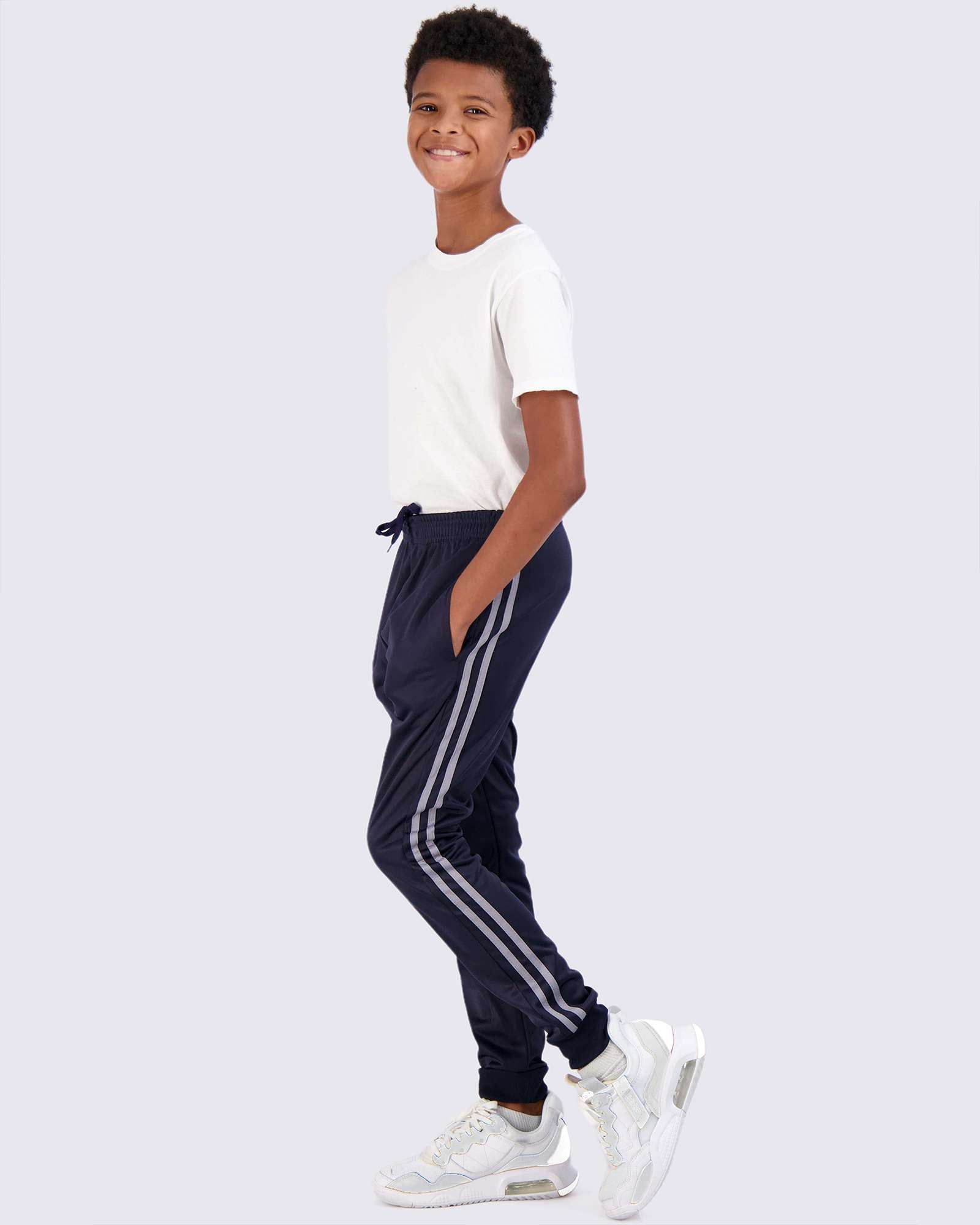 3 Pack: Boys Active Fleece-Lined Tricot Jogger Sweatpants