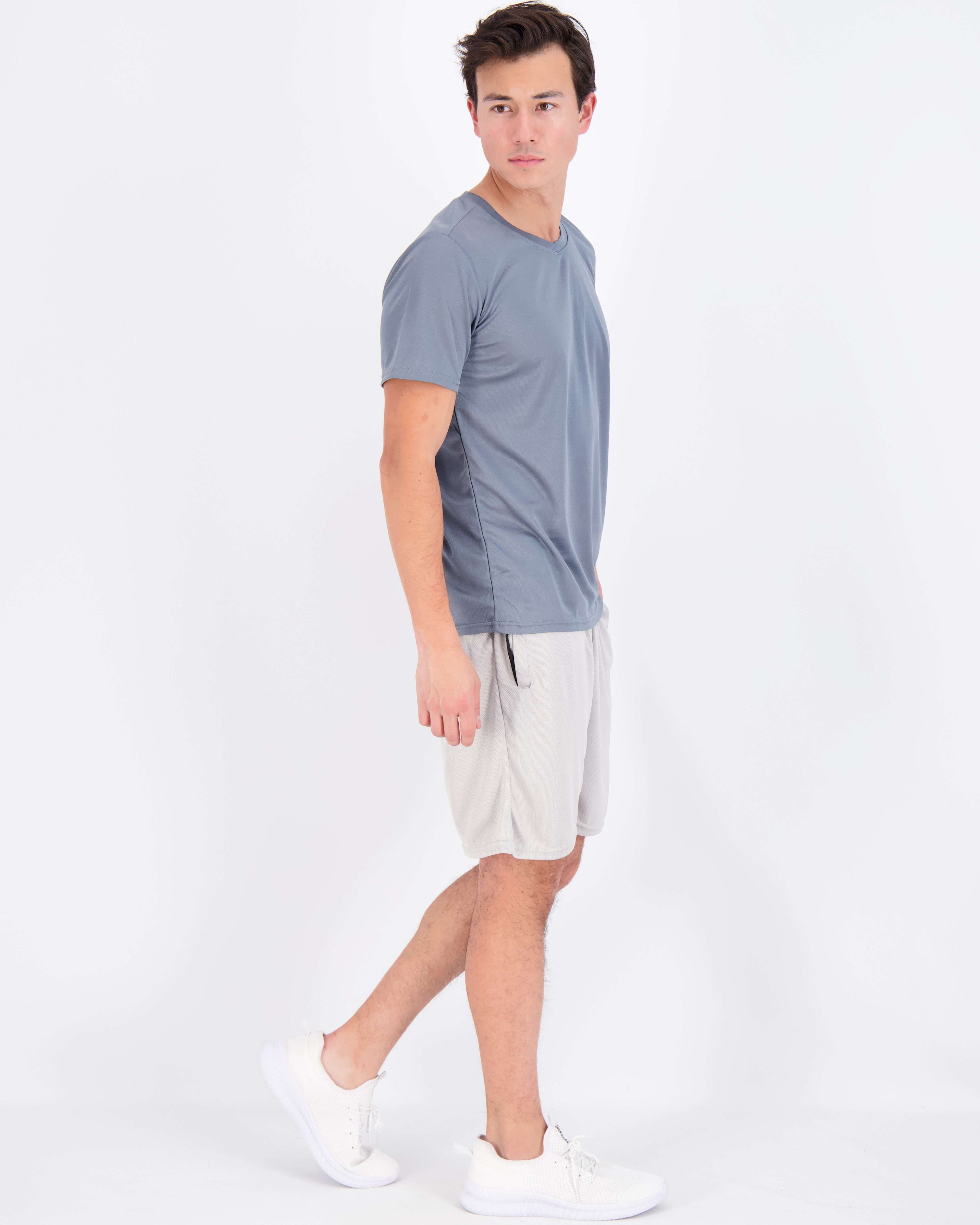 5 Pack: Mens V-Neck Mesh Active Short Sleeve T-Shirt (Available in Big & Tall)