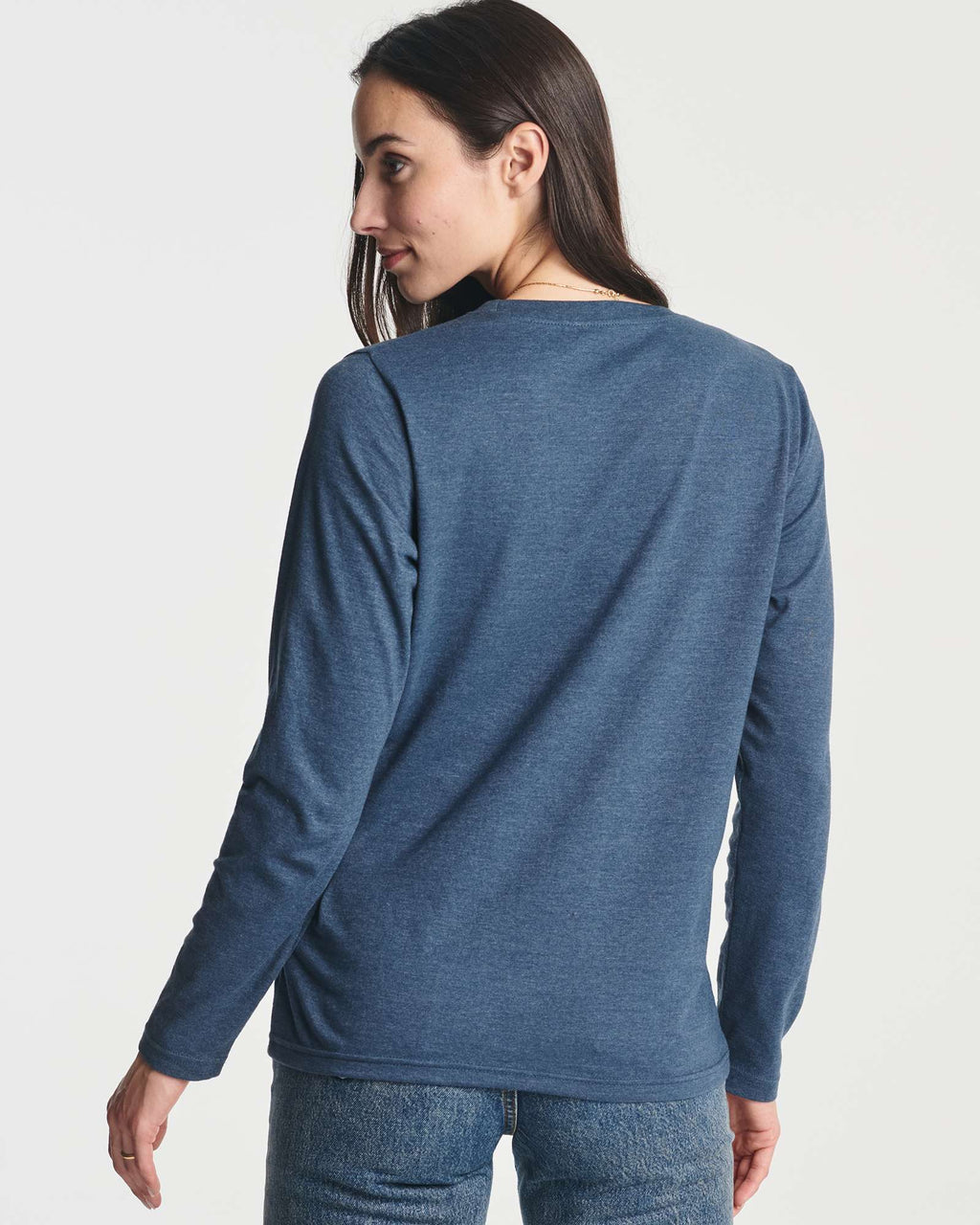 4 Pack: Women's Cotton Classic-Fit Long-Sleeve Crewneck T-Shirt (Available in Plus Size)