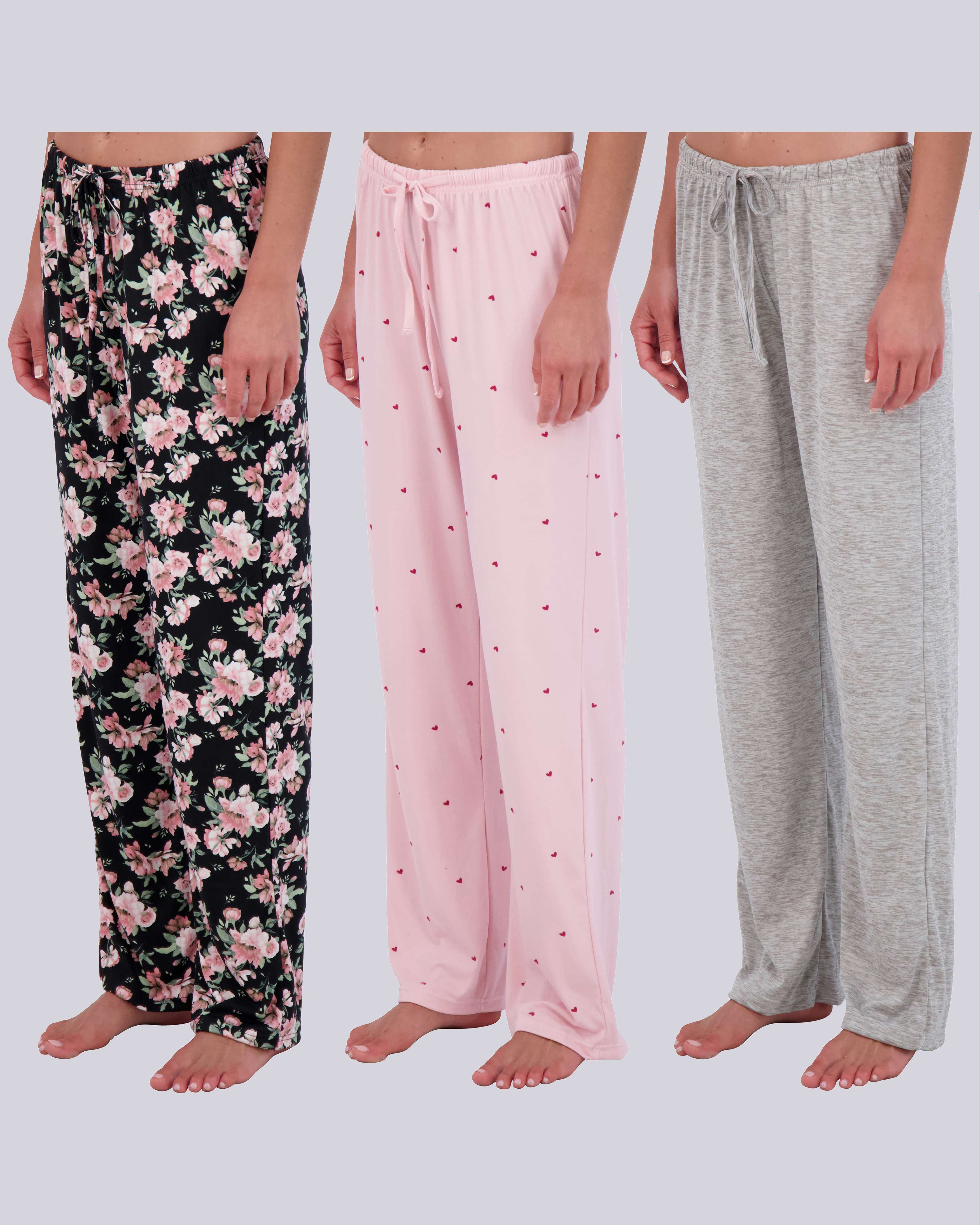3 Pack: Womens Ultra-Soft Pajama Pants