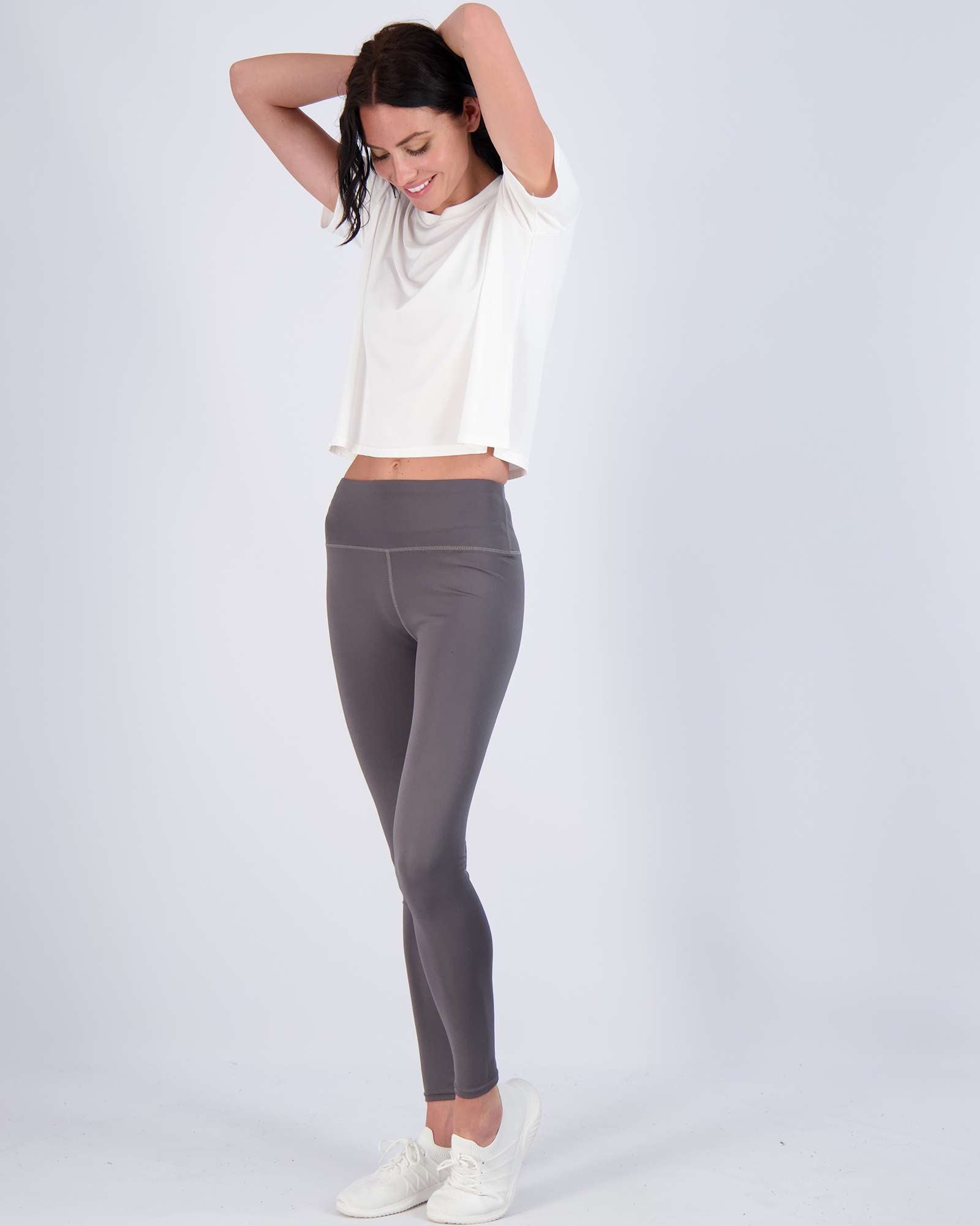 5 Pack: Women's Dry Fit Crop Top - Short Sleeve Crew Neck Stretch Athletic Tee (Available in Plus Size)