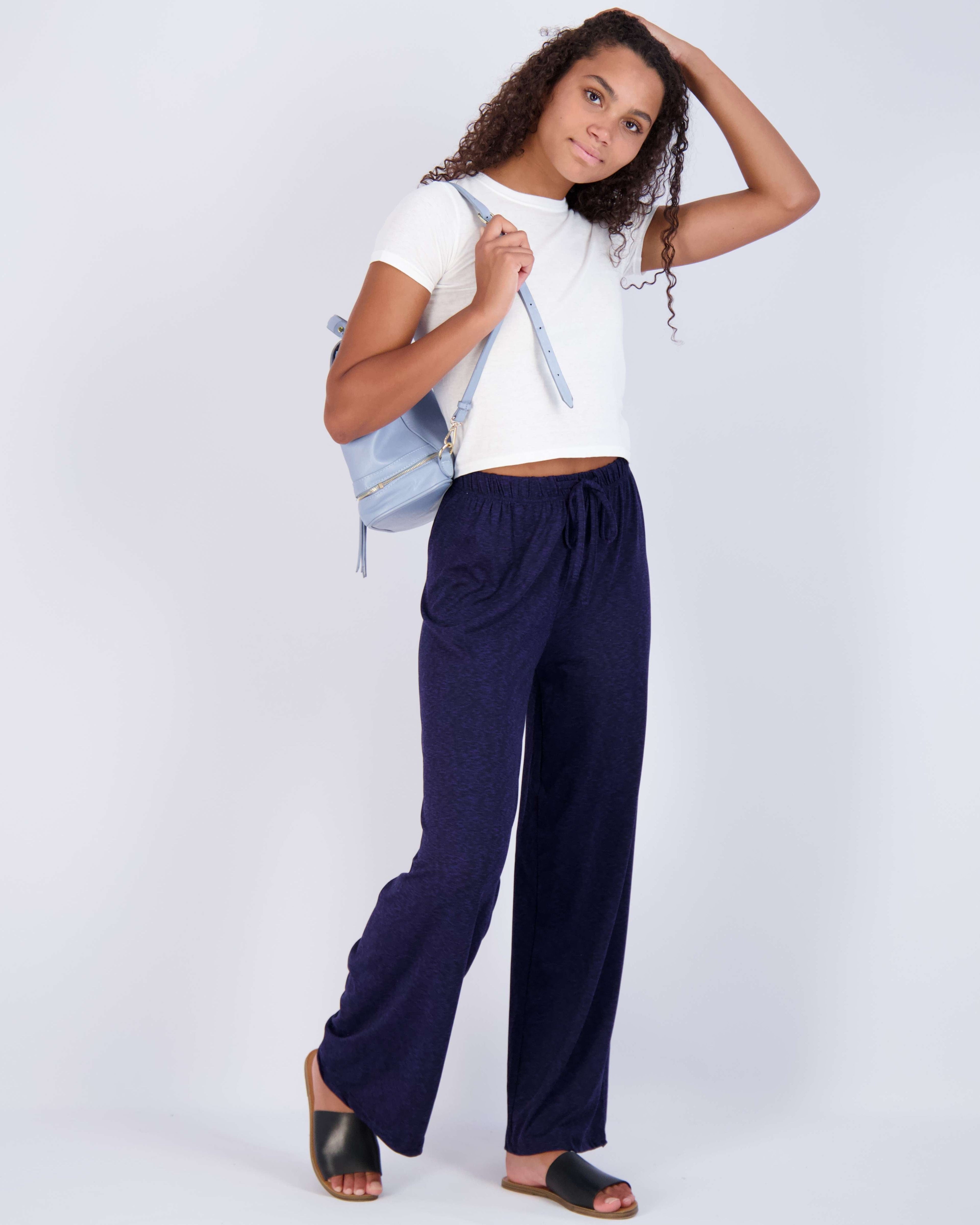 3 Pack: Womens Wide Leg Palazzo Lounge Pajama Pants