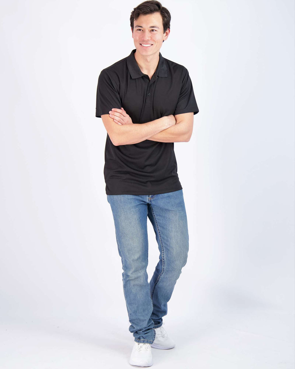 3 Pack: Mens Quick-Dry Short Sleeve Performance Polo Shirt