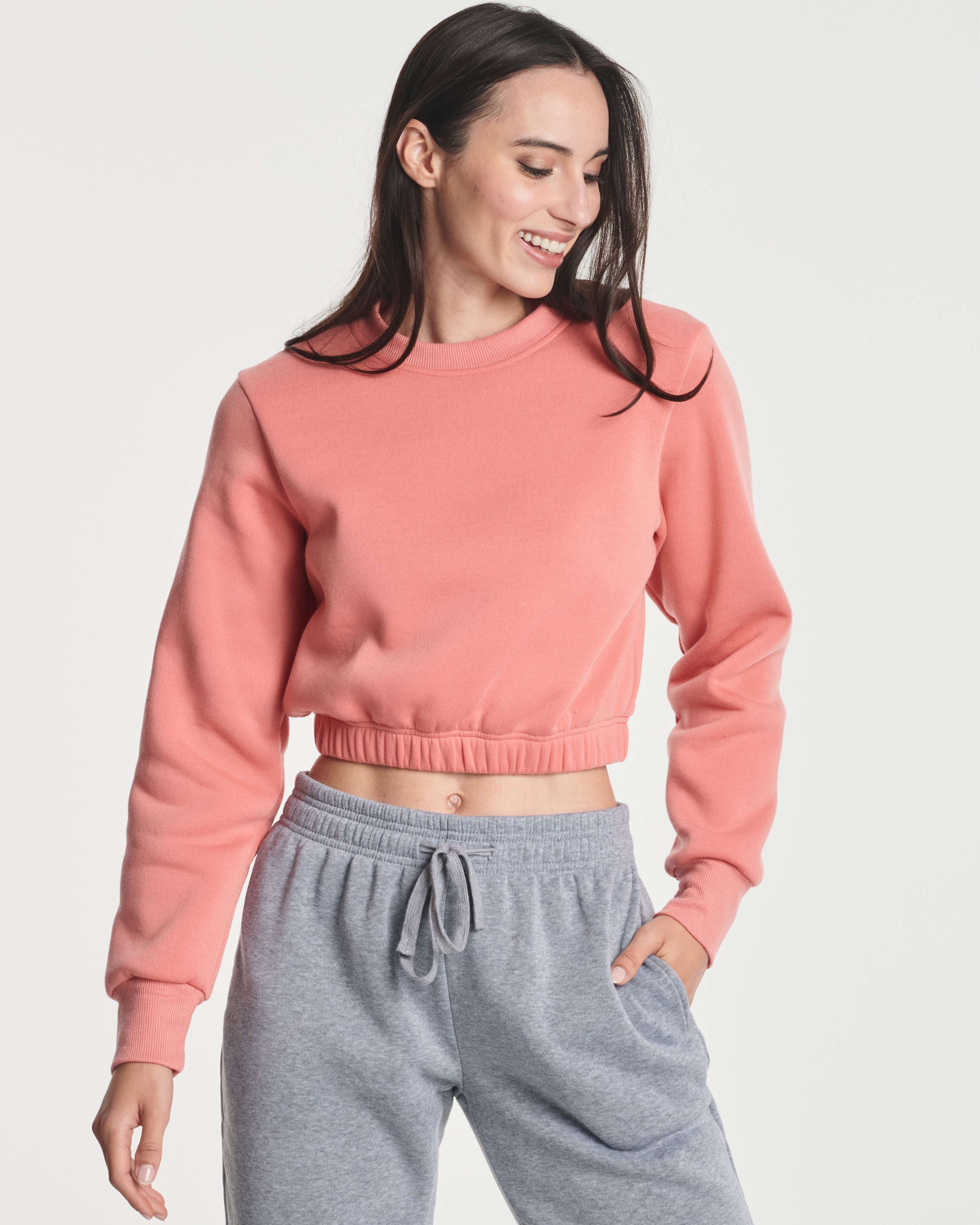 3 Pack: Women's Fleece Cropped Sweatshirt (Available in Plus Size)