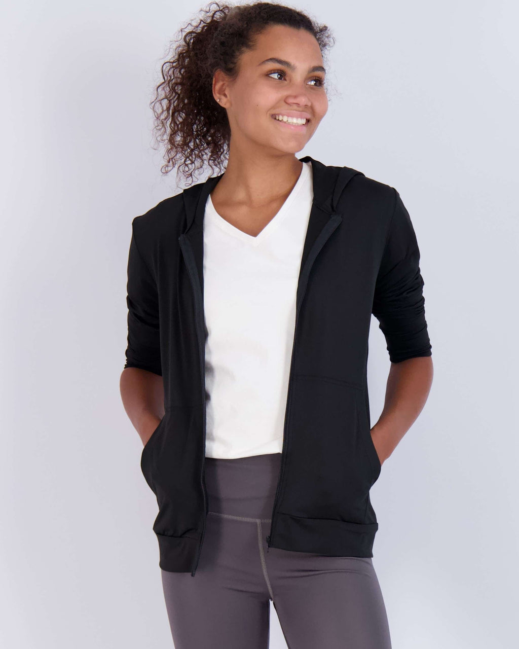 3 Pack: Womens Dry-Fit Active Full Zip-Up Hoodie Jacket