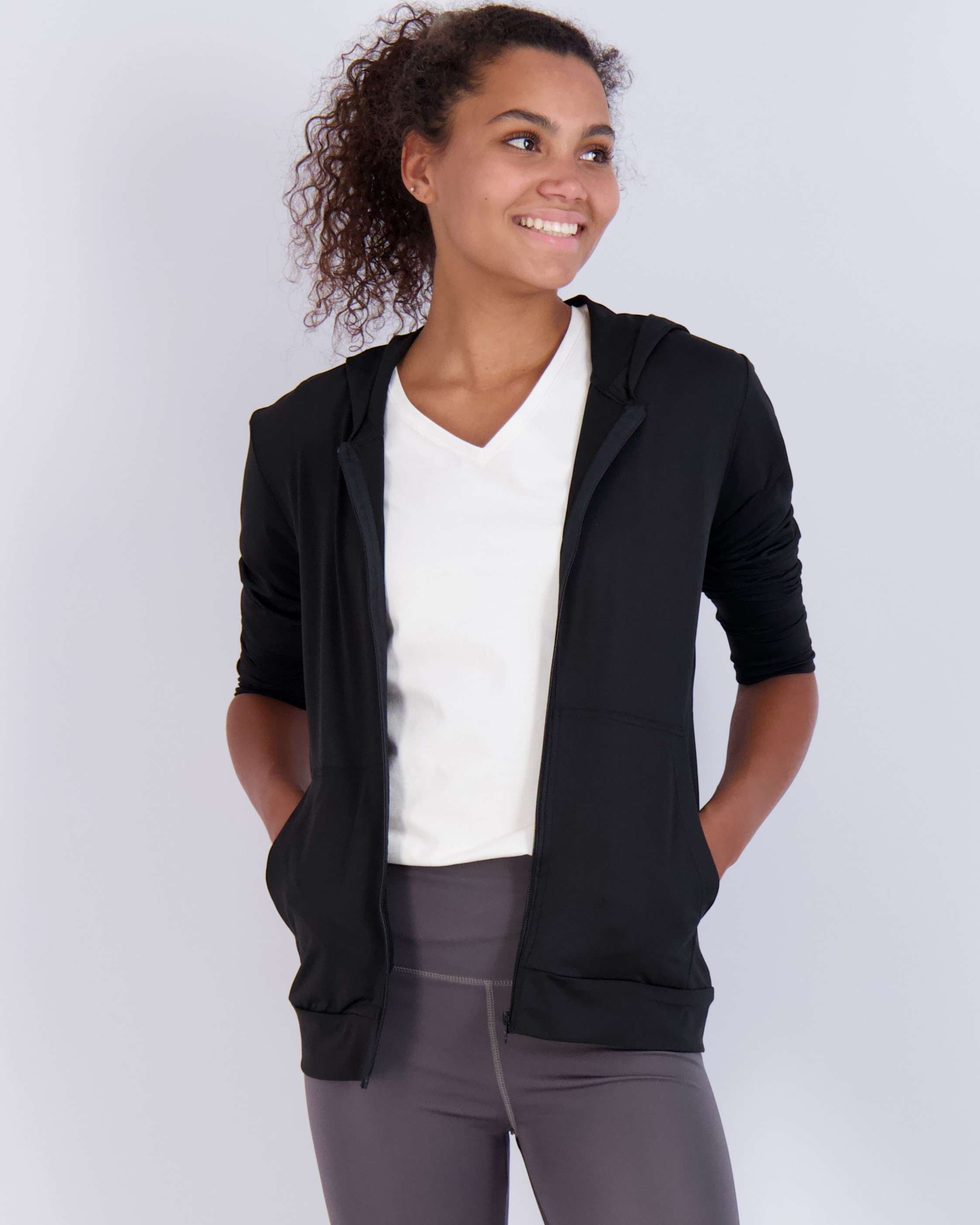 3 Pack: Womens Dry-Fit Active Full Zip-Up Hoodie Jacket