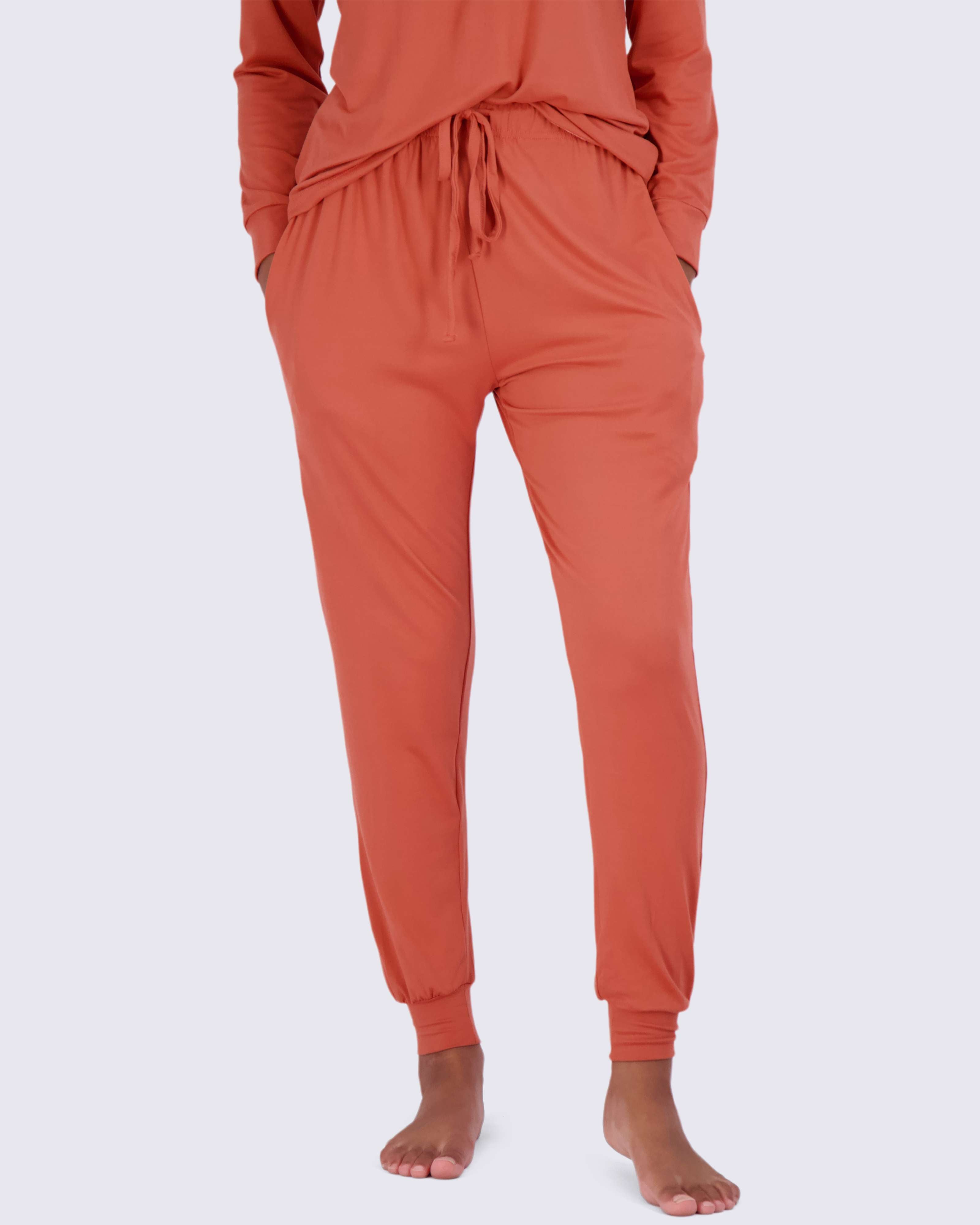 4 Piece: Womens Long Sleeve Henley & Jogger Lounge Pajama Set