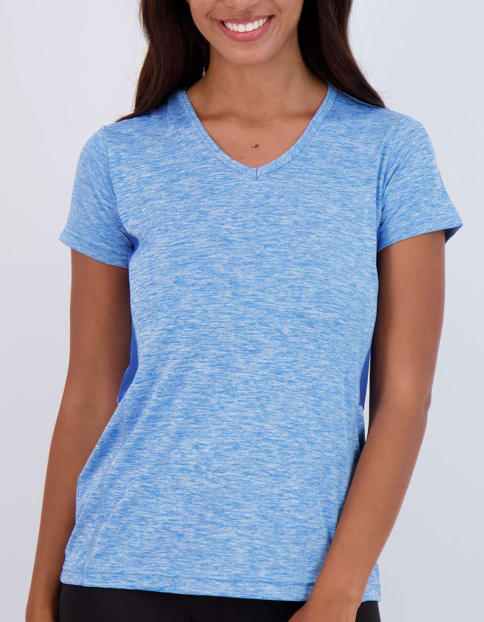 5 Pack: Womens Short Sleeve Dry-Fit V-Neck T-Shirt