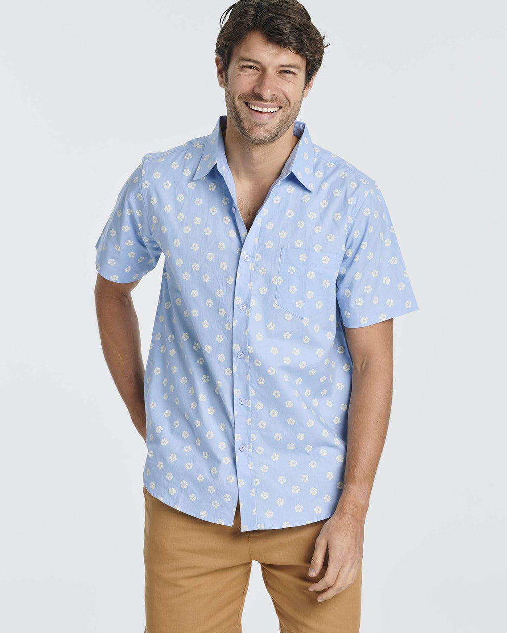 3 Pack: Men's Short-Sleeve Poplin Shirt (Available In Big & Tall)