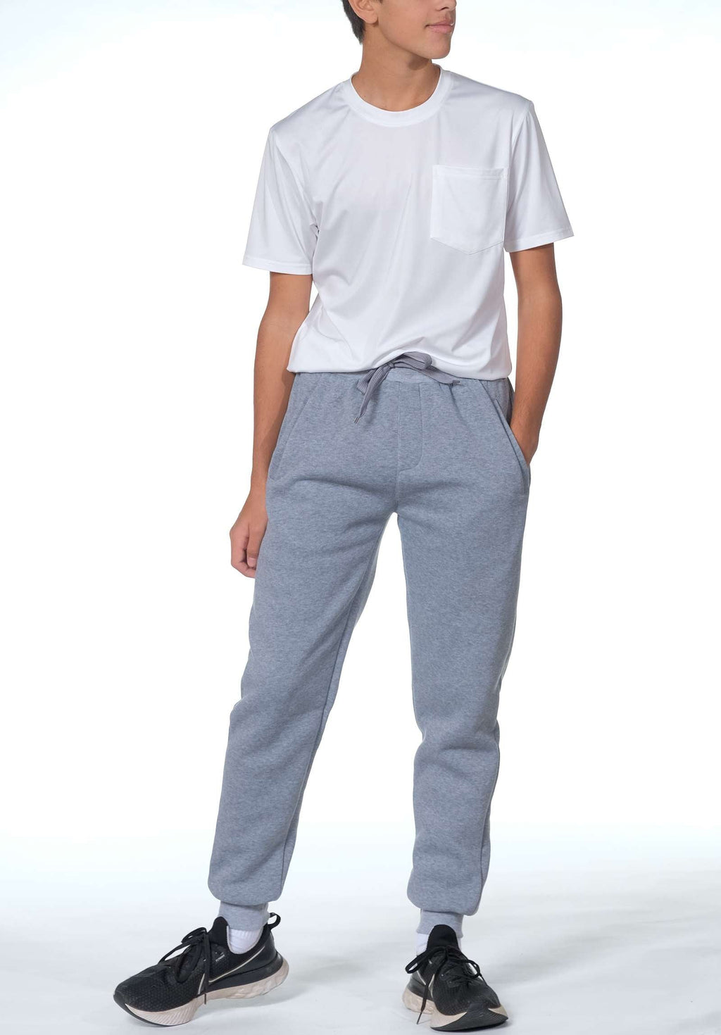 5 Pack: Boys & Girls  Youth Dry-Fit Moisture Wicking Active Athletic Performance Short-Sleeve Pocket T-Shirt