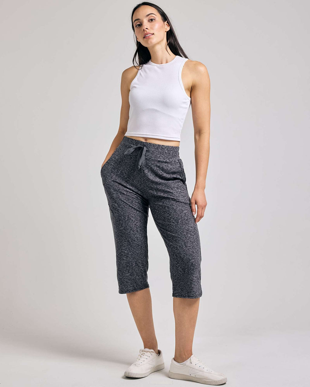 3 Pack: Women's Capri Open Bottom Sweatpants