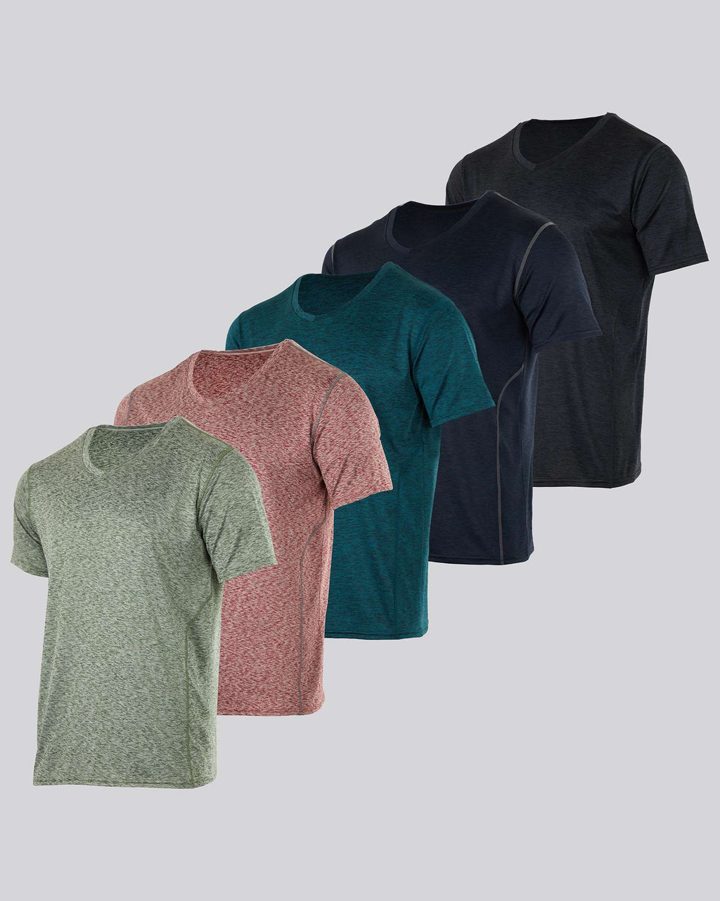 5 Pack: Men’s V-Neck Dry-Fit T-Shirt