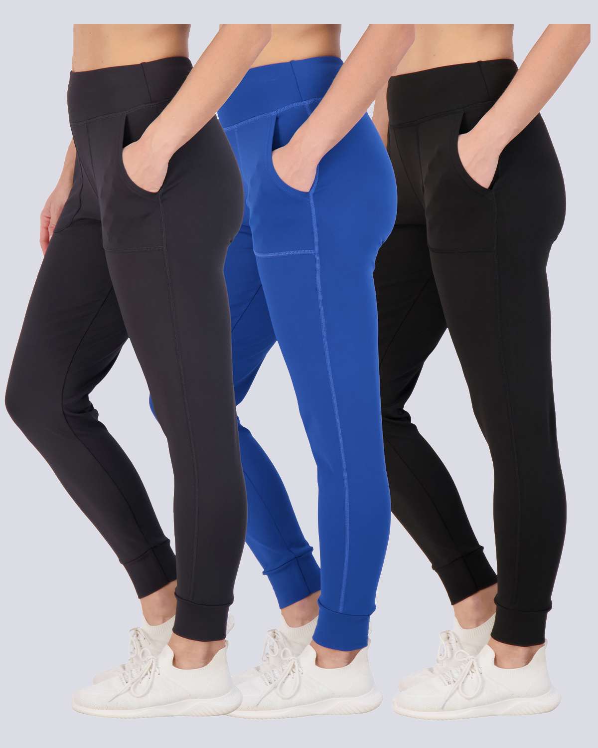 3 Pack: Women's Joggers with Pockets (Available in Plus Size)